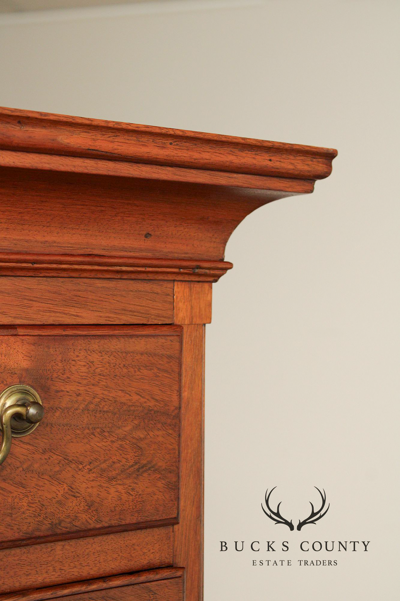 Antique American Chippendale Style Walnut Tall Chest of Drawers