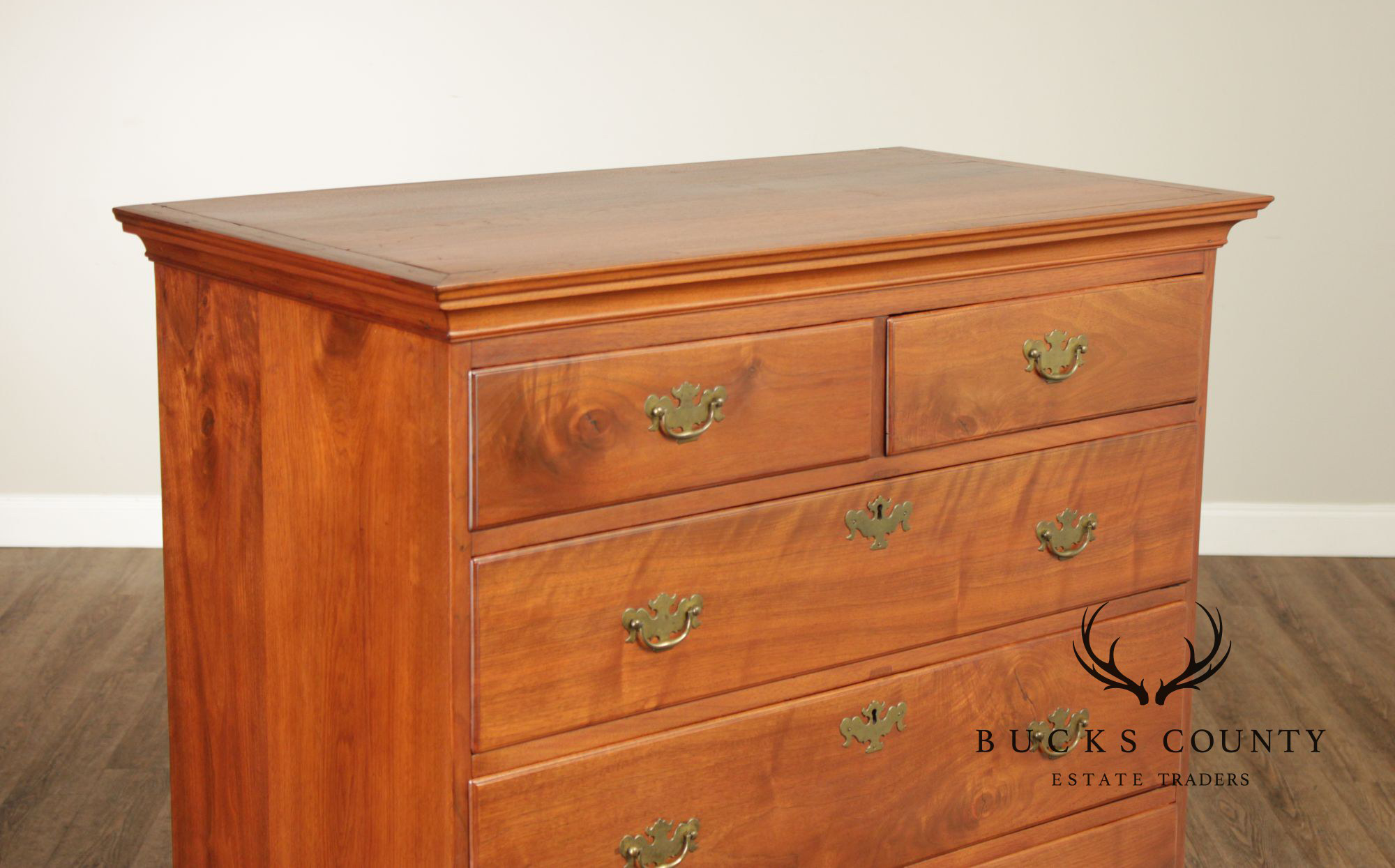 Antique American Walnut Chippendale Style Tall Chest