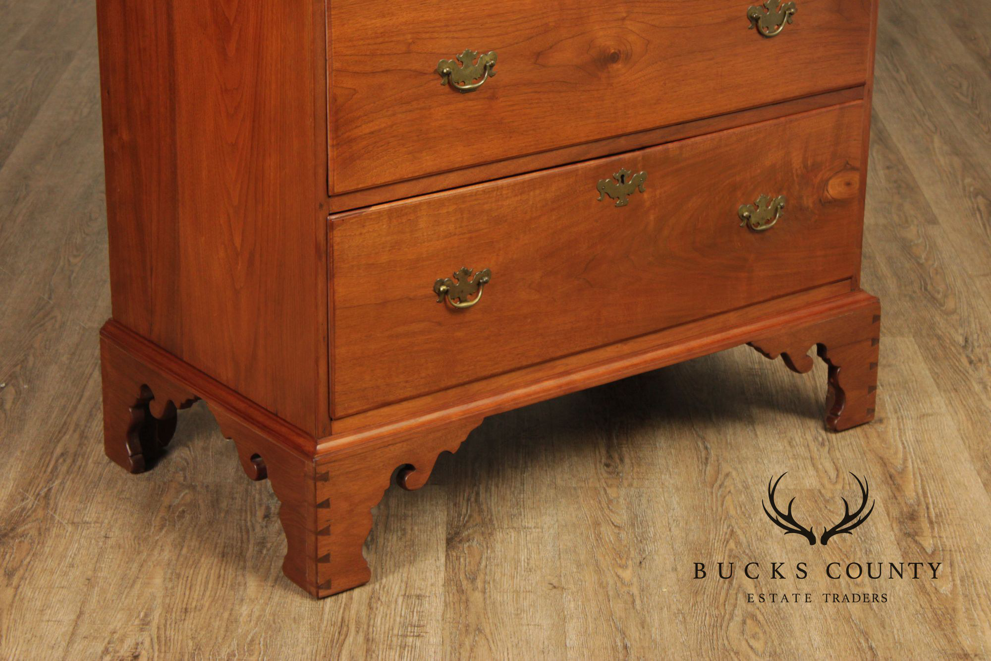 Antique American Walnut Chippendale Style Tall Chest