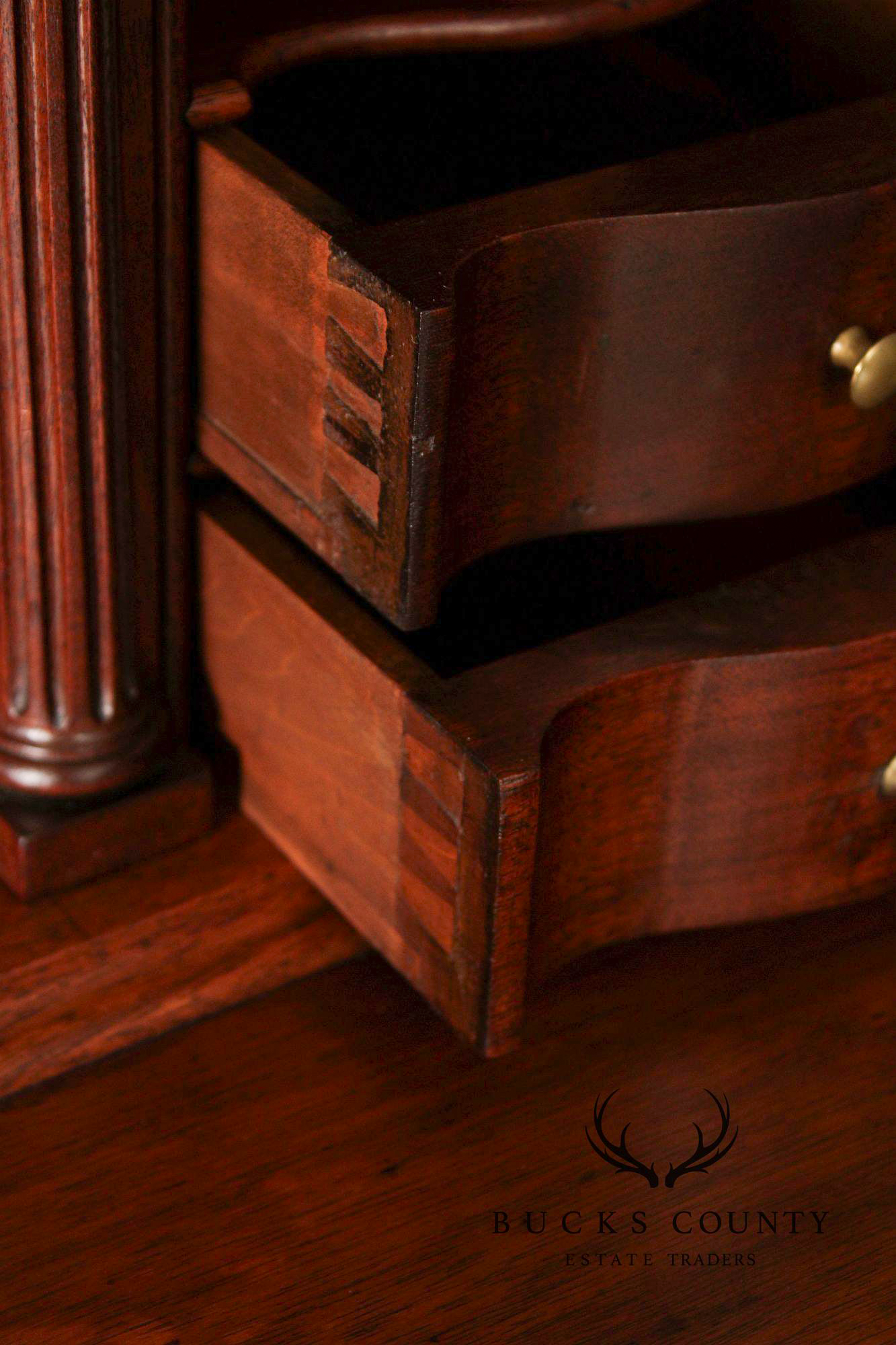 Antique American Chippendale Style Walnut Slant Front Desk