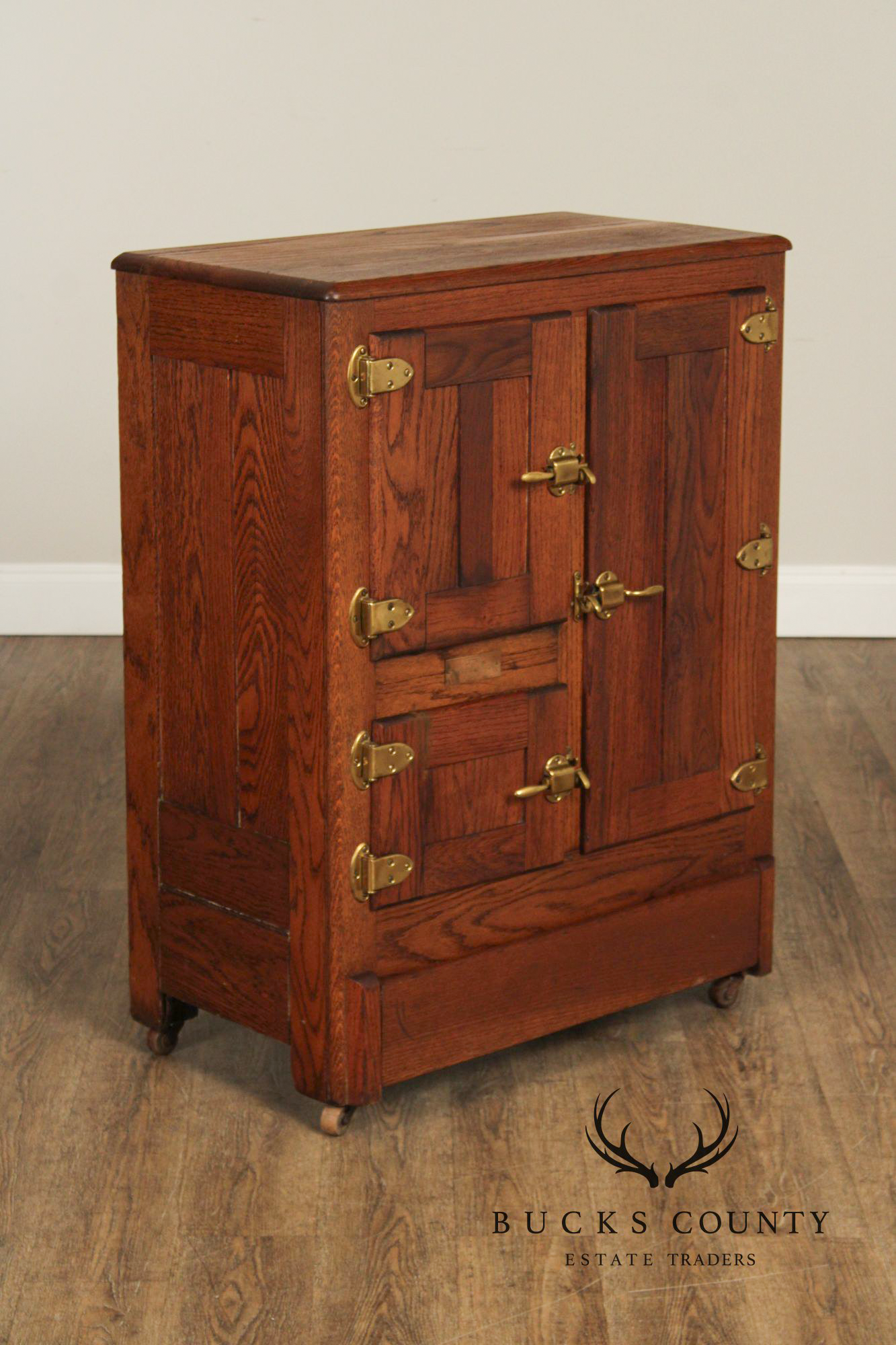 Keystone Furniture Co. Antique Oak Ice Chest