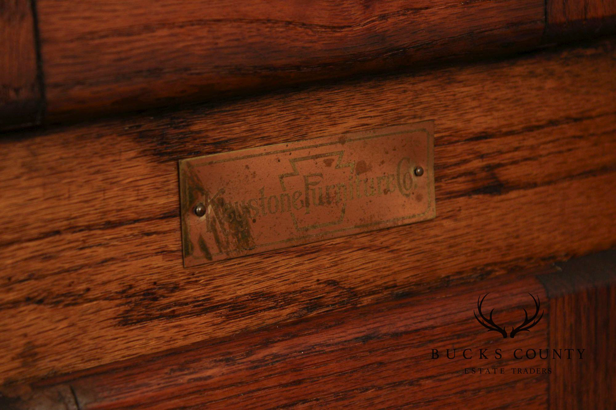 Keystone Furniture Co. Antique Oak Ice Chest