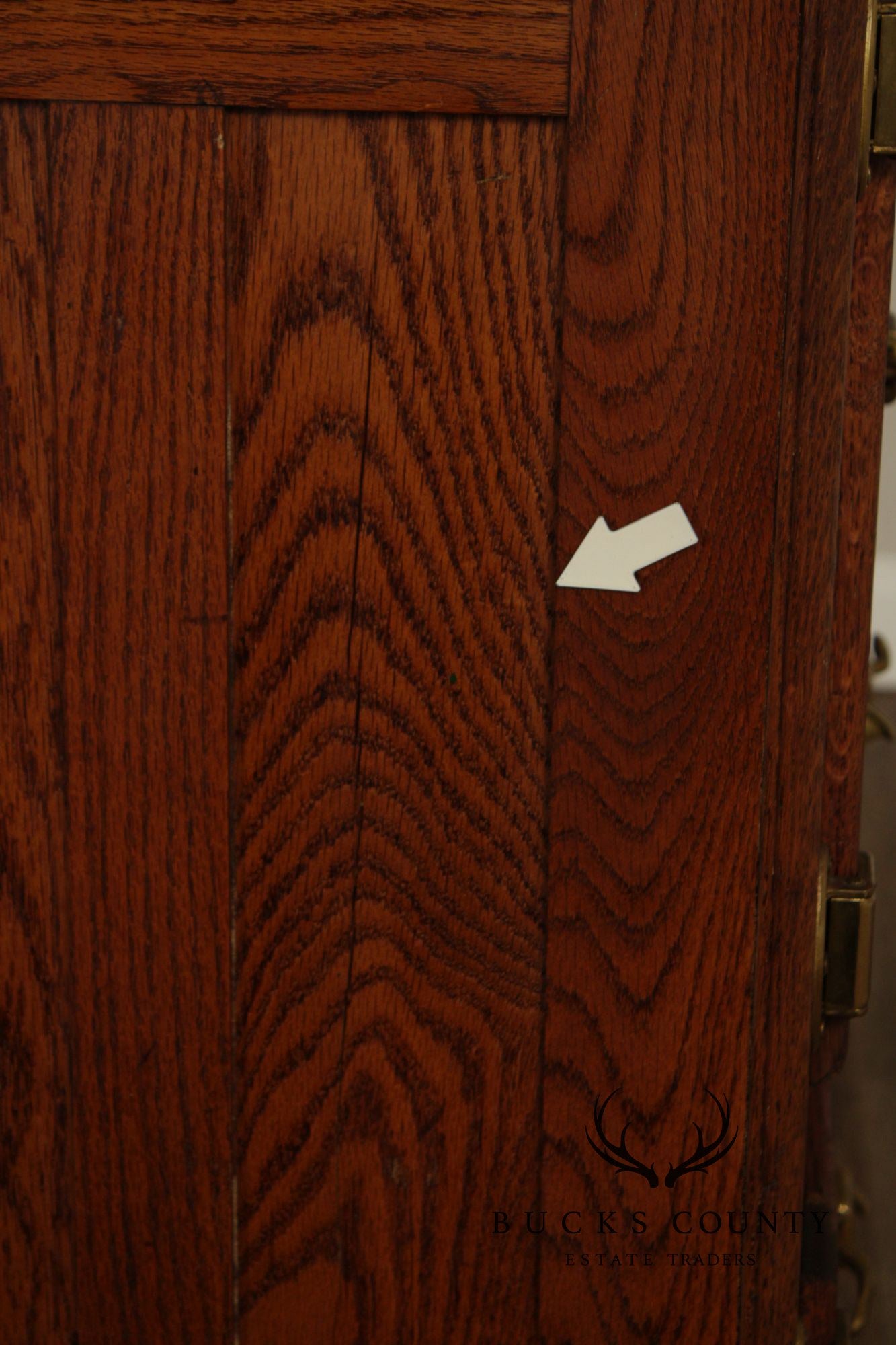 Keystone Furniture Co. Antique Oak Ice Chest