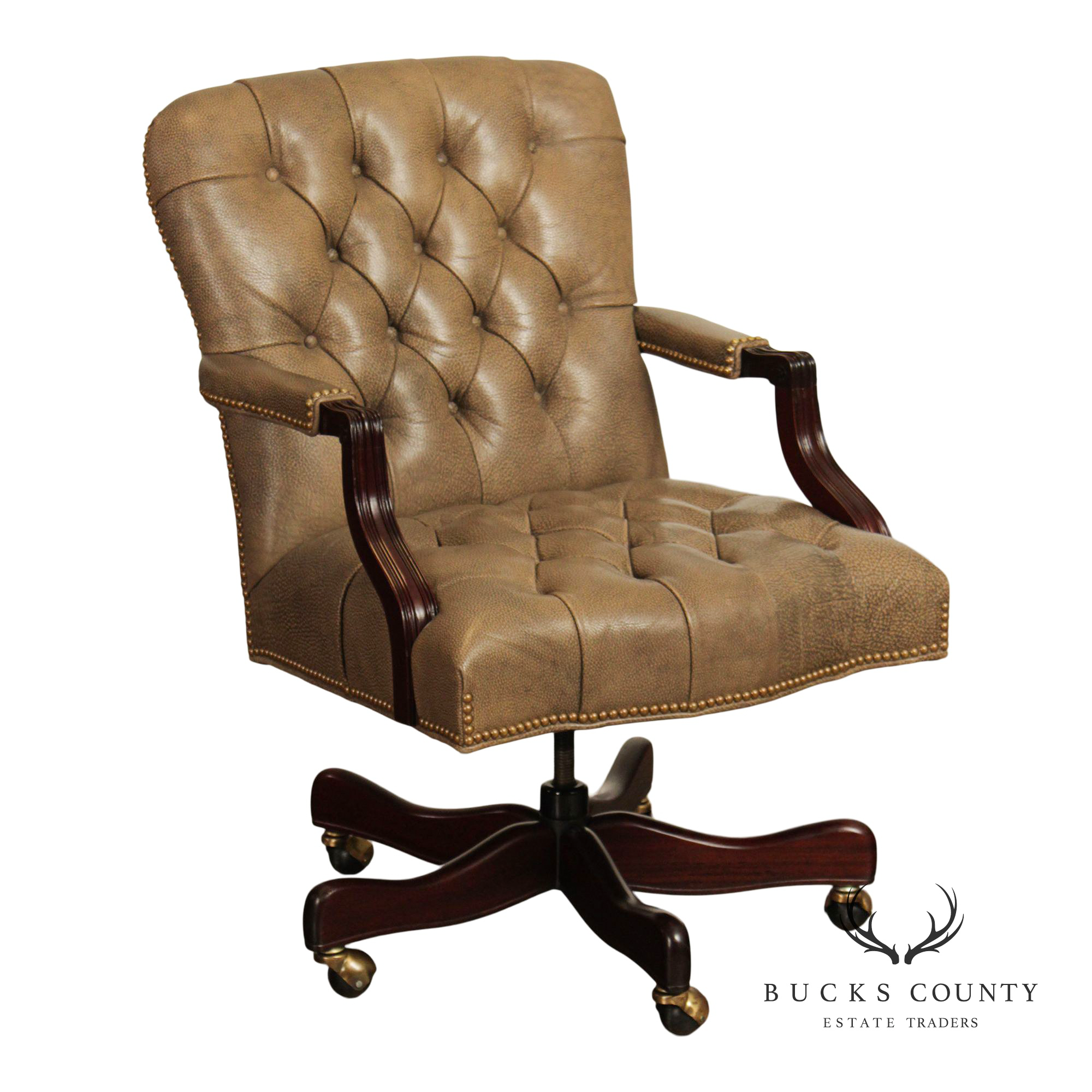 Cabot Wrenn Tufted Leather Executive Desk Chair
