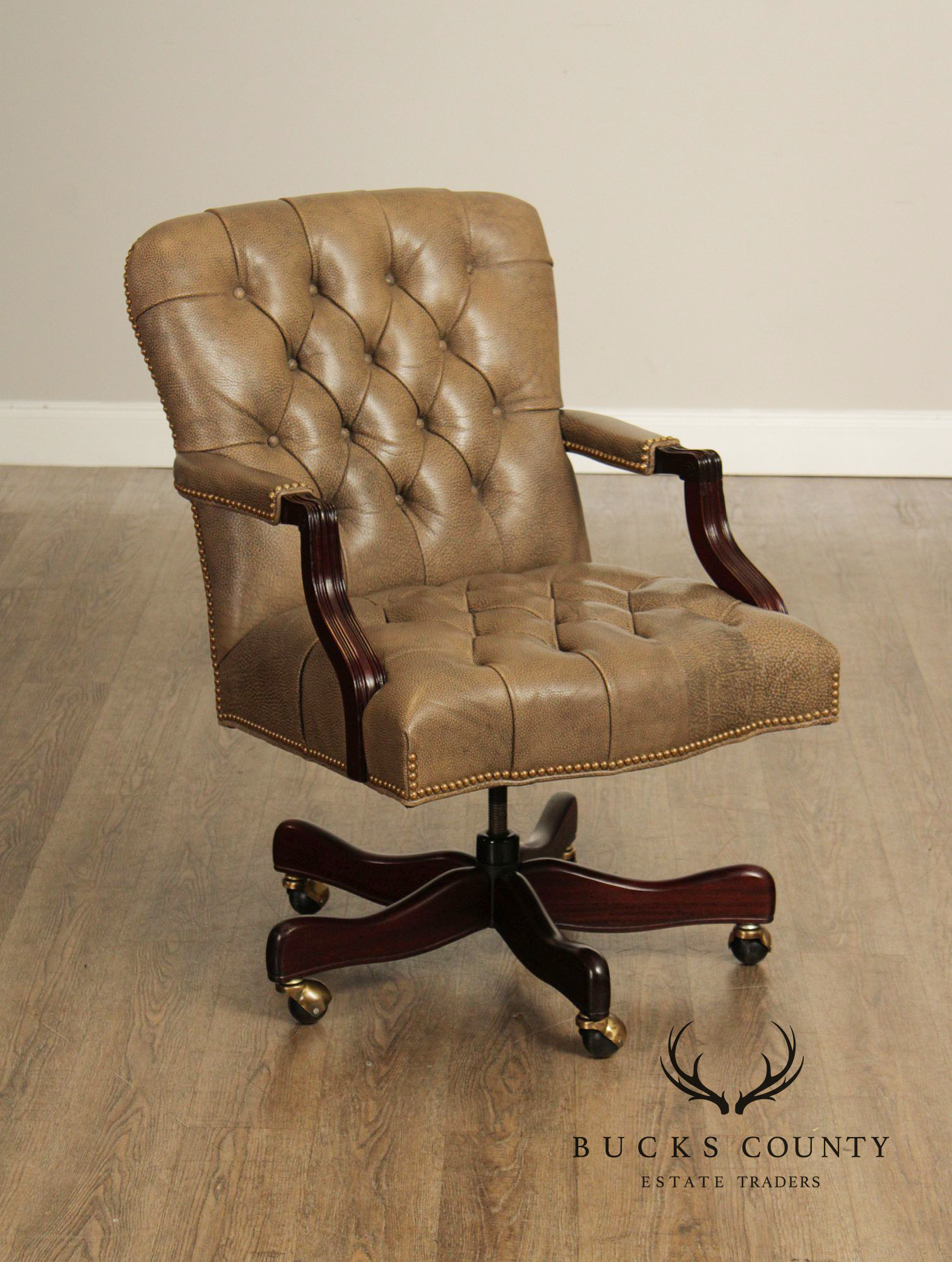 Cabot Wrenn Tufted Leather Executive Desk Chair
