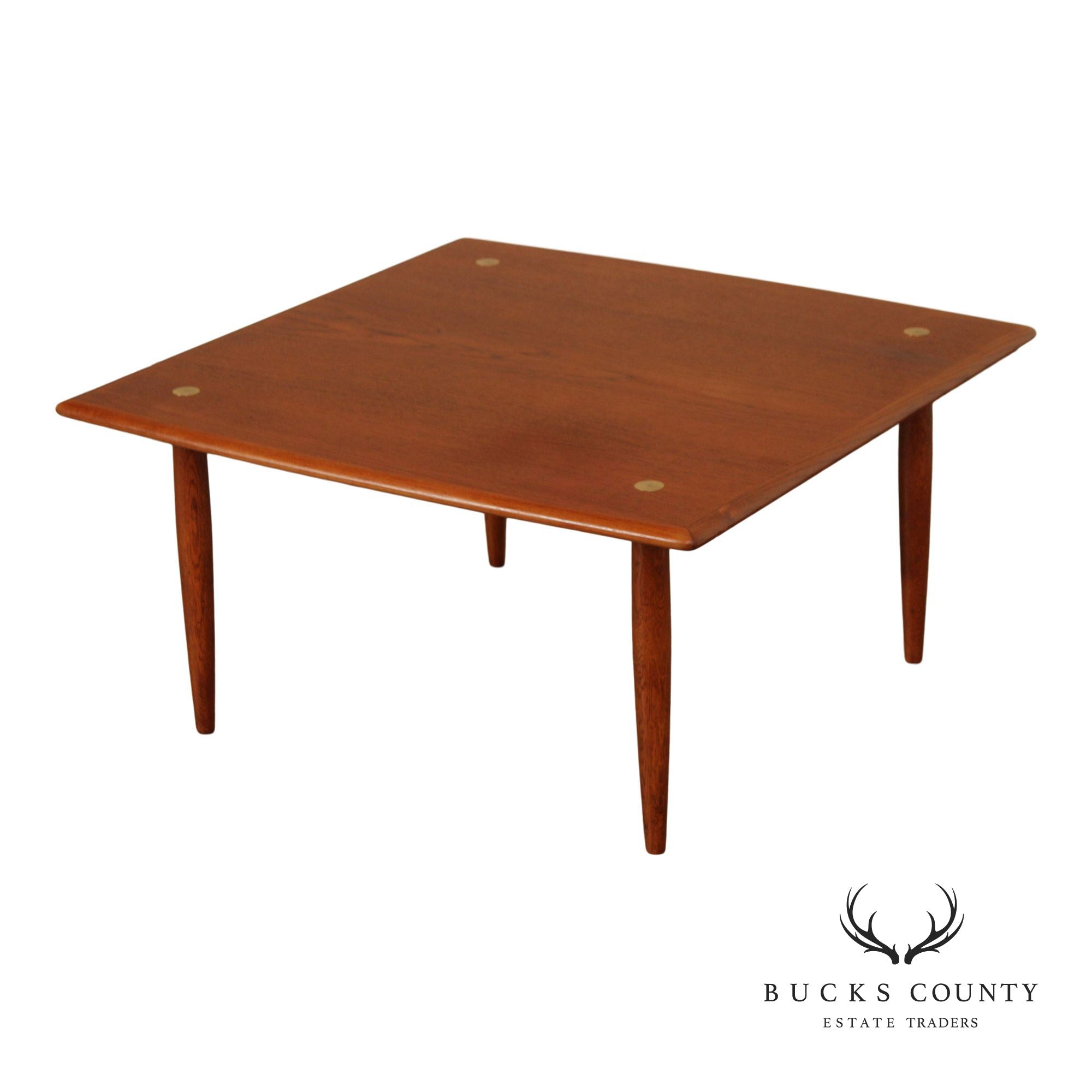 Swedish Mid-Century Modern Square Teak Coffee Table By DUX