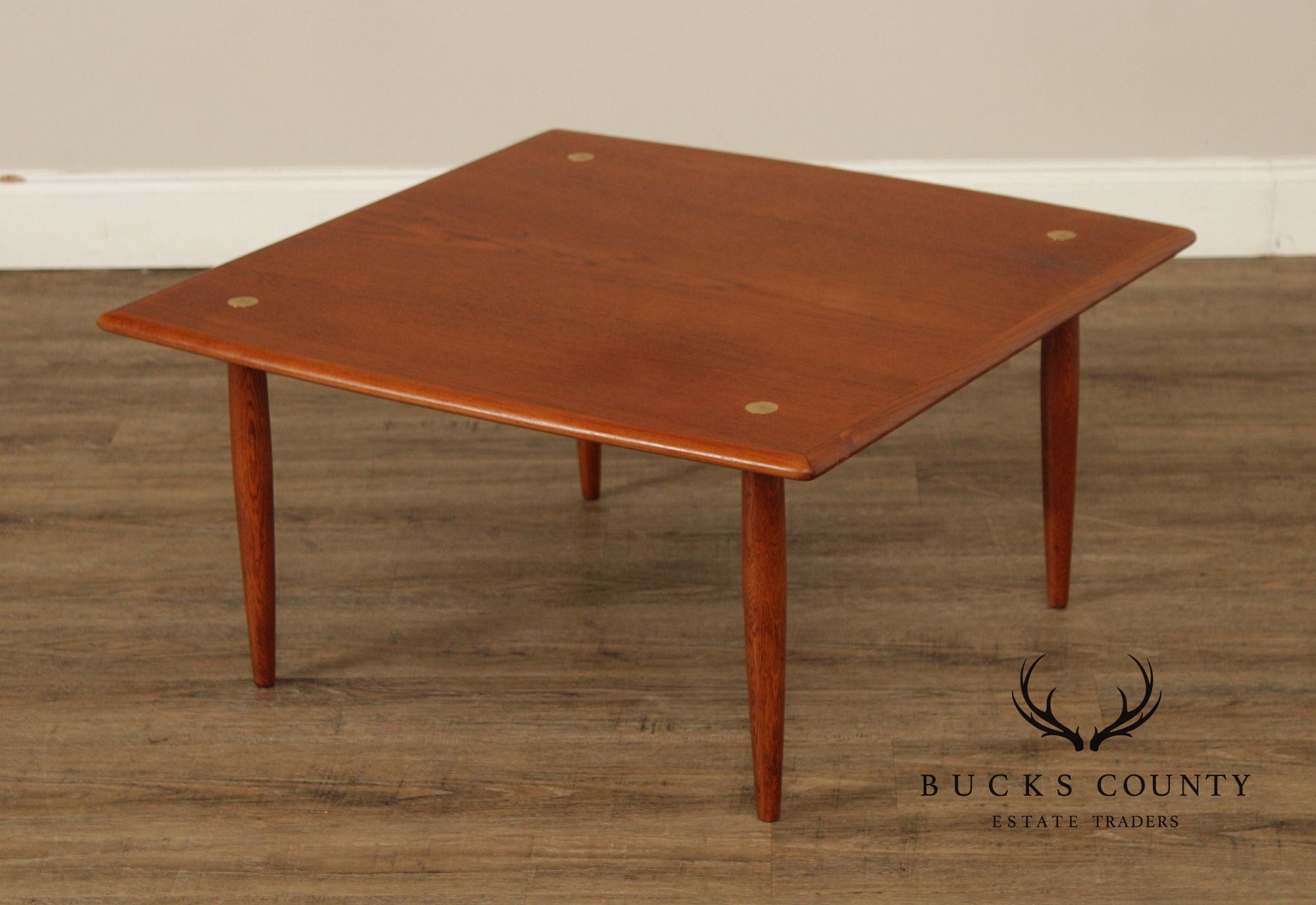 Swedish Mid-Century Modern Square Teak Coffee Table By DUX