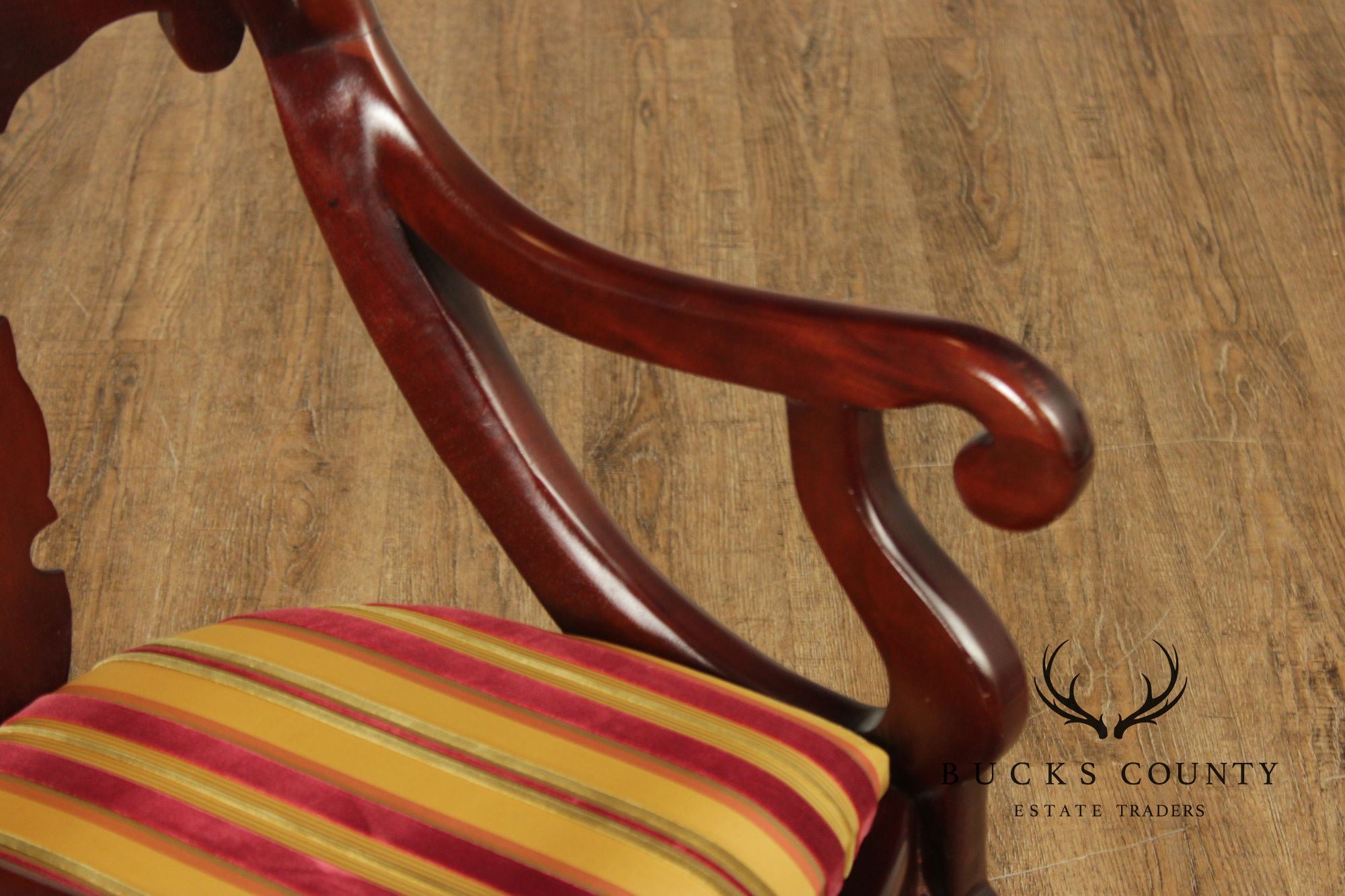 Carlton McLendon Victorian Empire Style Set Of Six Mahogany Gondola Dining Chairs