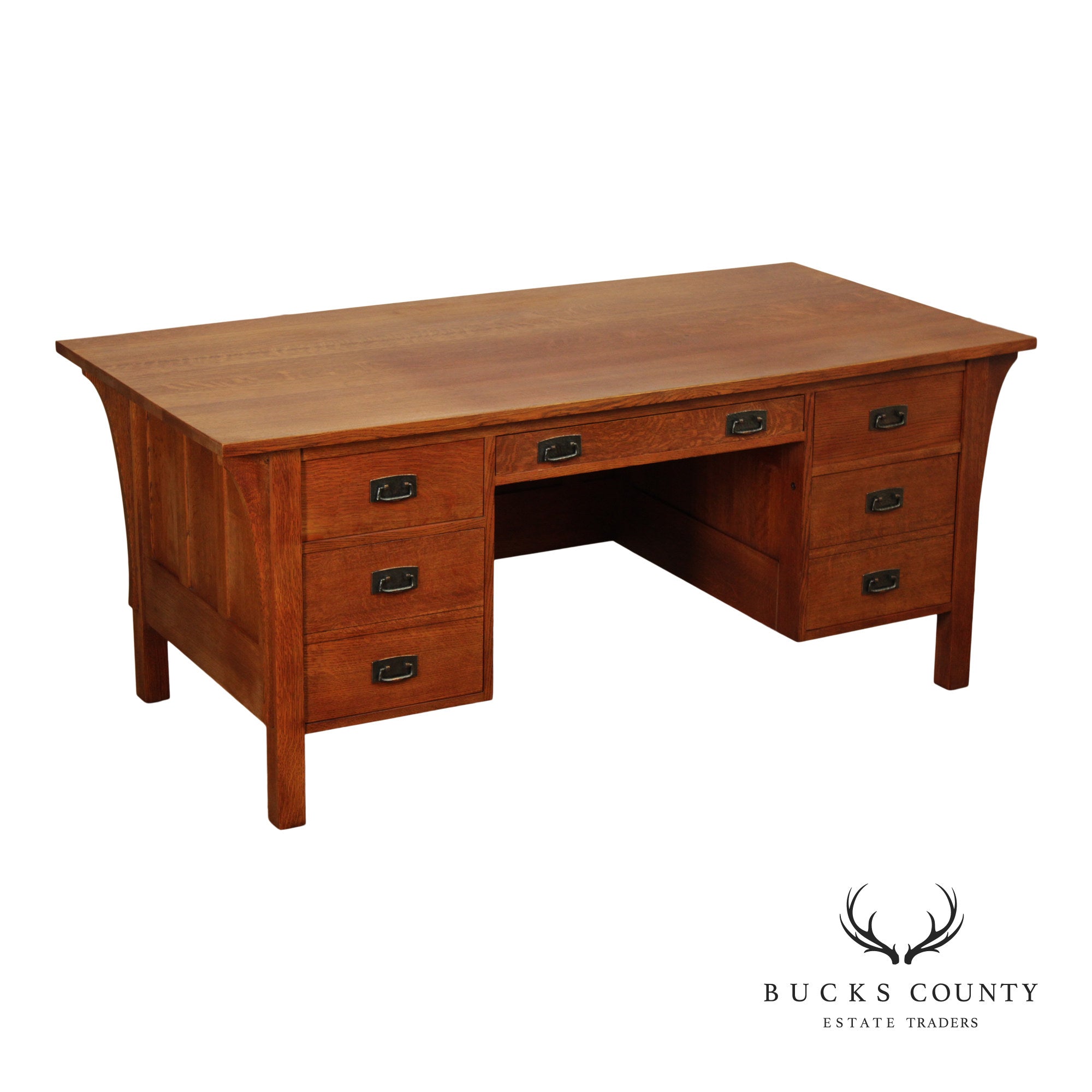 Stickley Mission Collection Oak Executive Desk