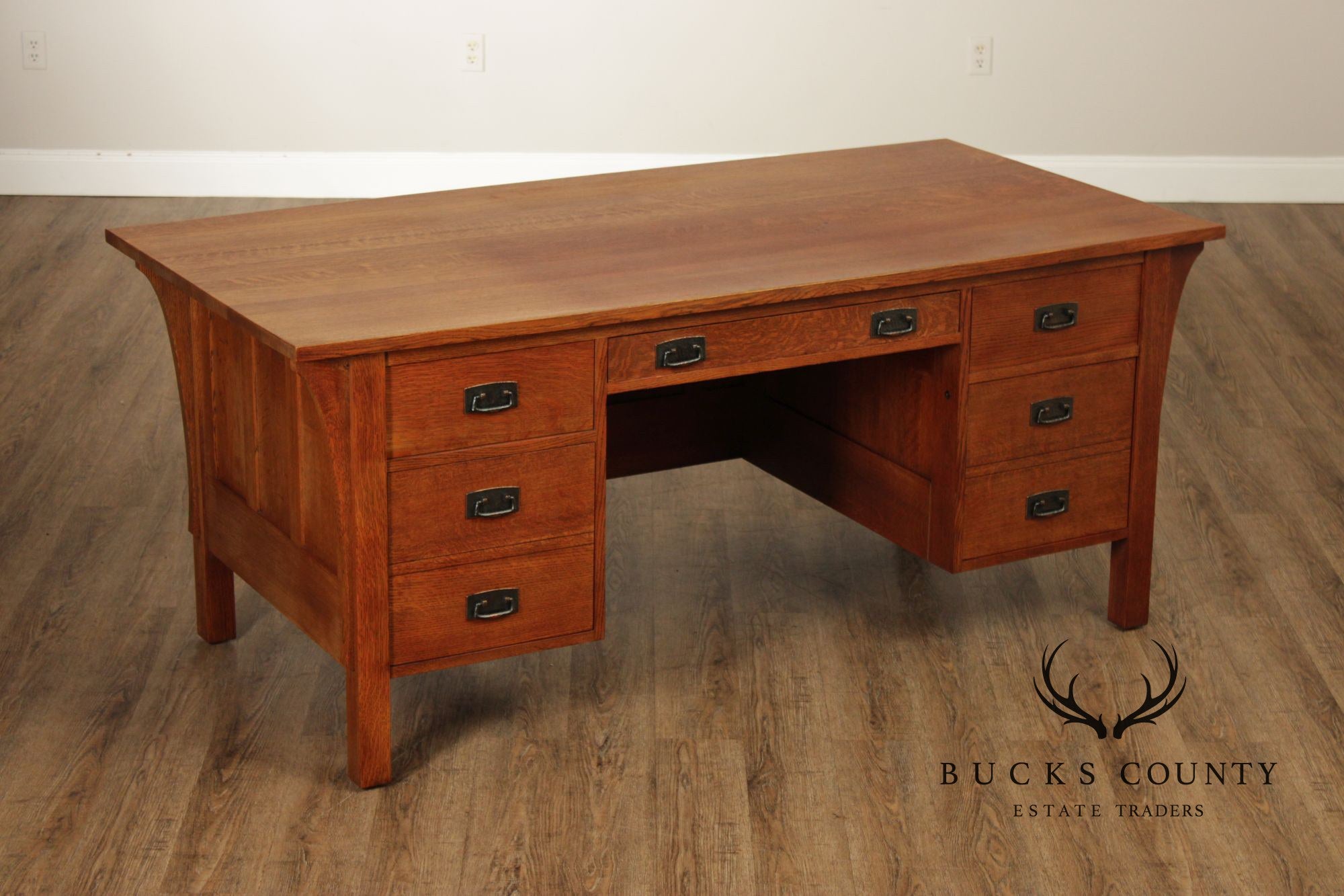 Stickley Mission Collection Oak Executive Desk
