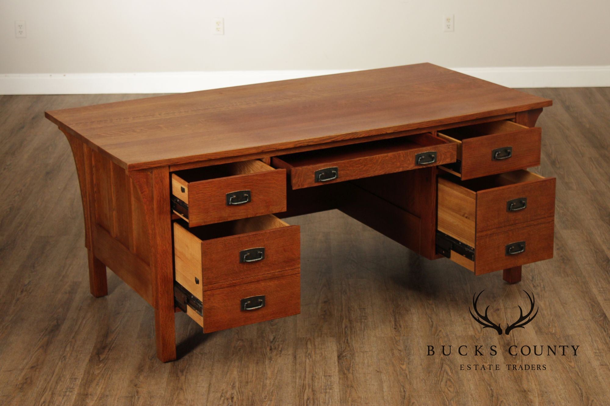 Stickley Mission Collection Oak Executive Desk