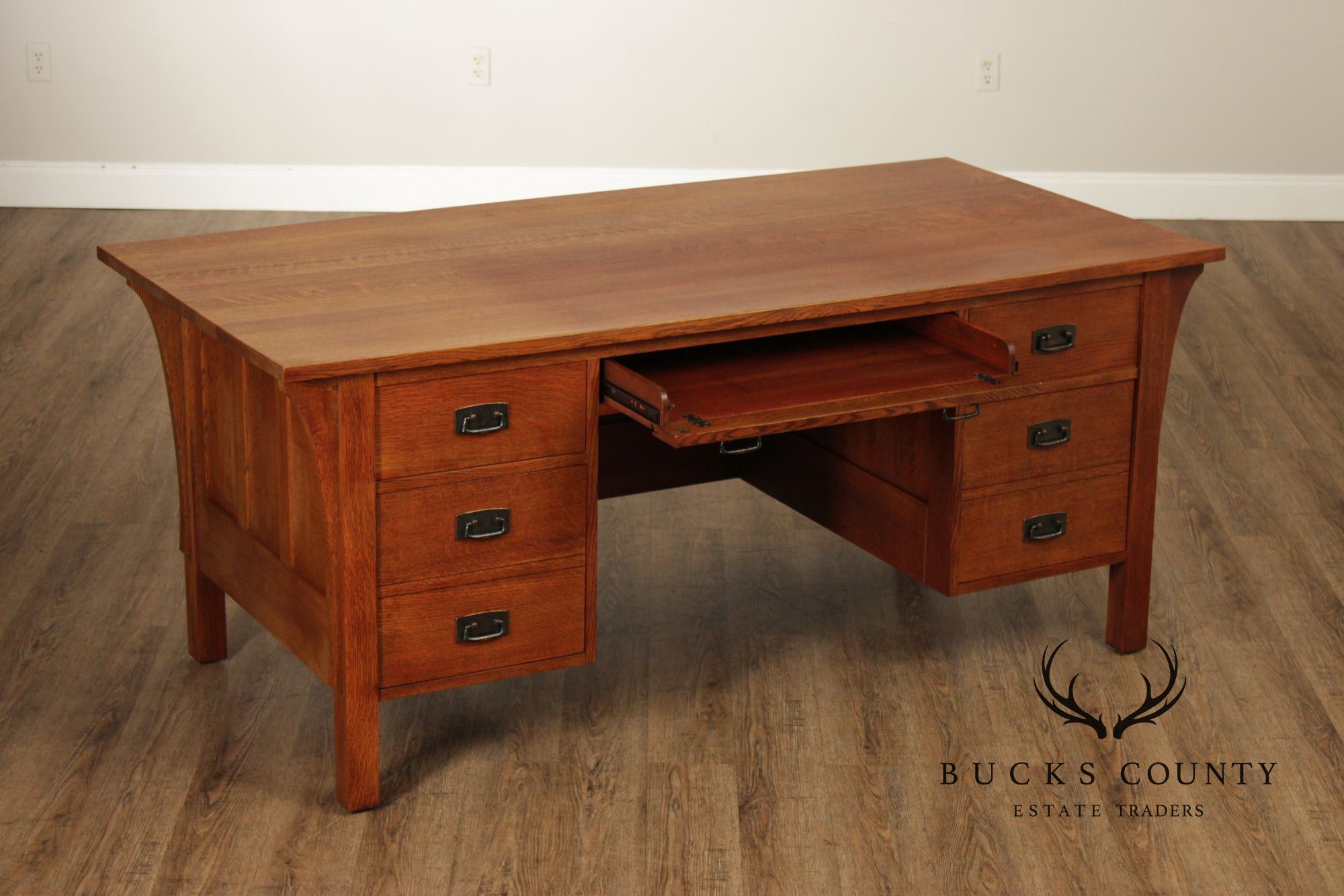 Stickley Mission Collection Oak Executive Desk