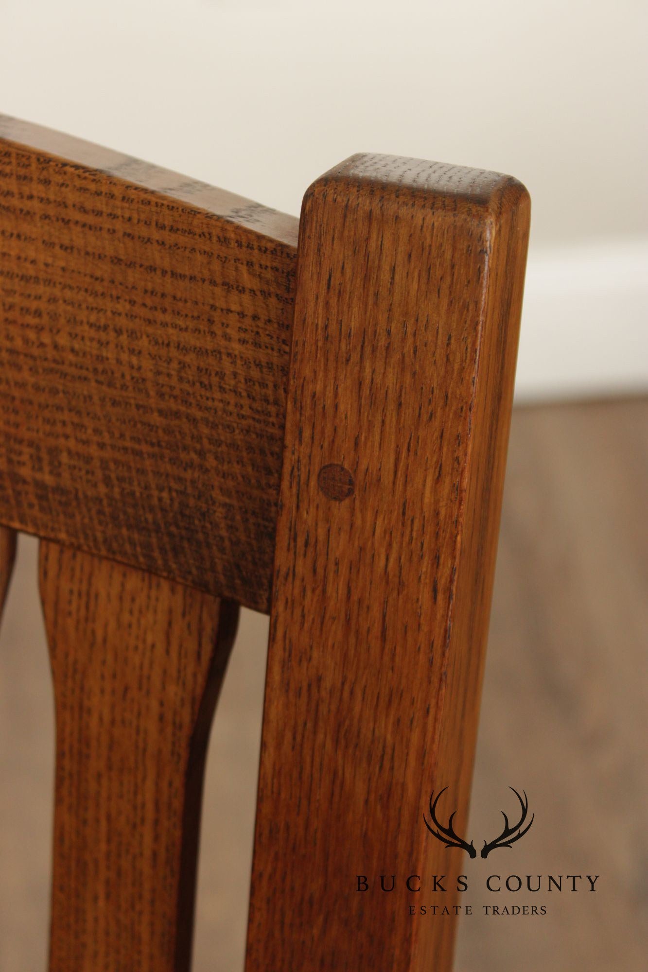 Stickley Mission Collection Oak and Leather Swivel Tilt Desk Chair