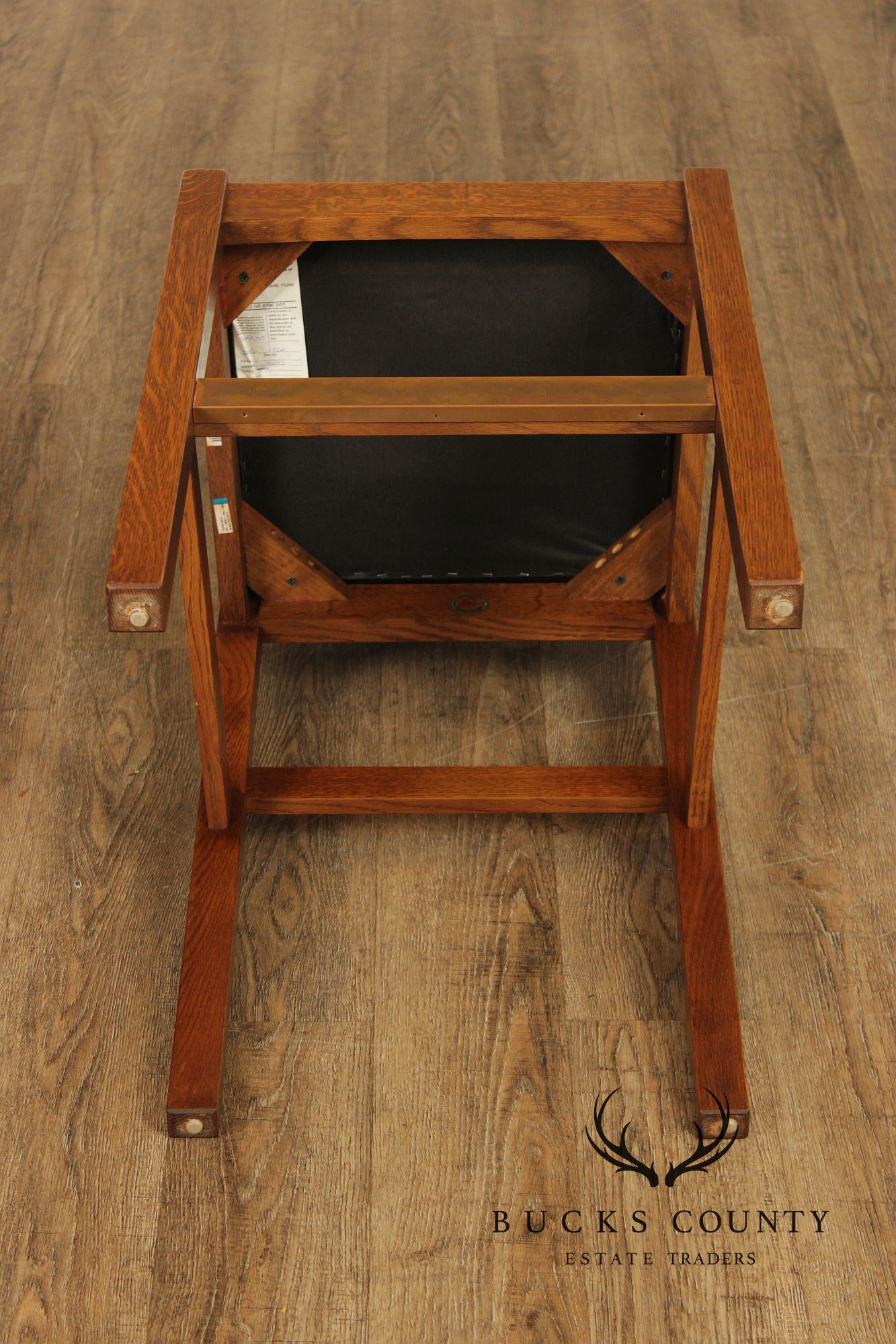 Stickley Mission Collection Oak Set Of Three Bar Stools