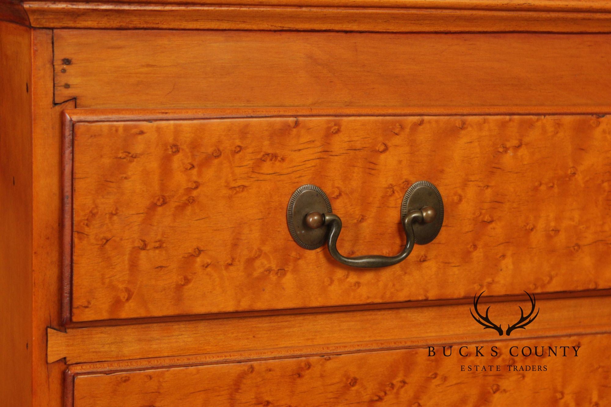 Antique American Chippendale Birdseye Maple Six Drawer Tall Chest, C.1780