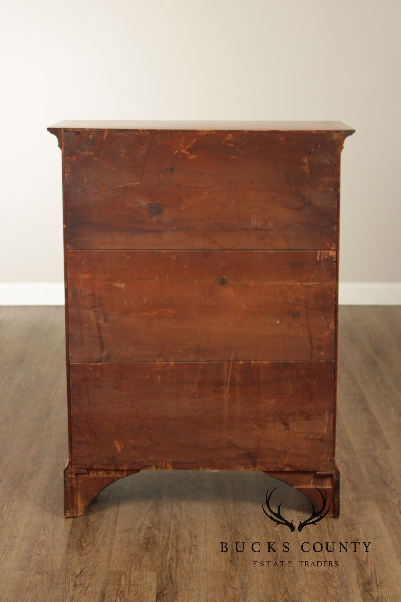 Antique American Chippendale Birdseye Maple Six Drawer Tall Chest, C.1780
