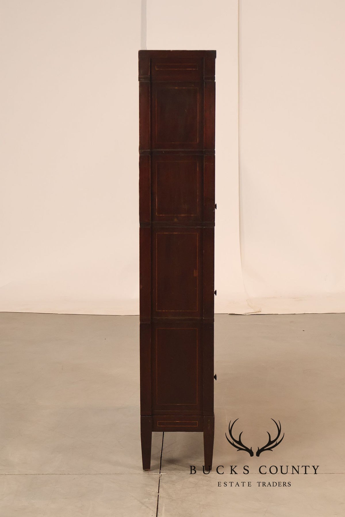 Antique Globe Wernicke Mahogany Four-Stack Barrister Bookcase