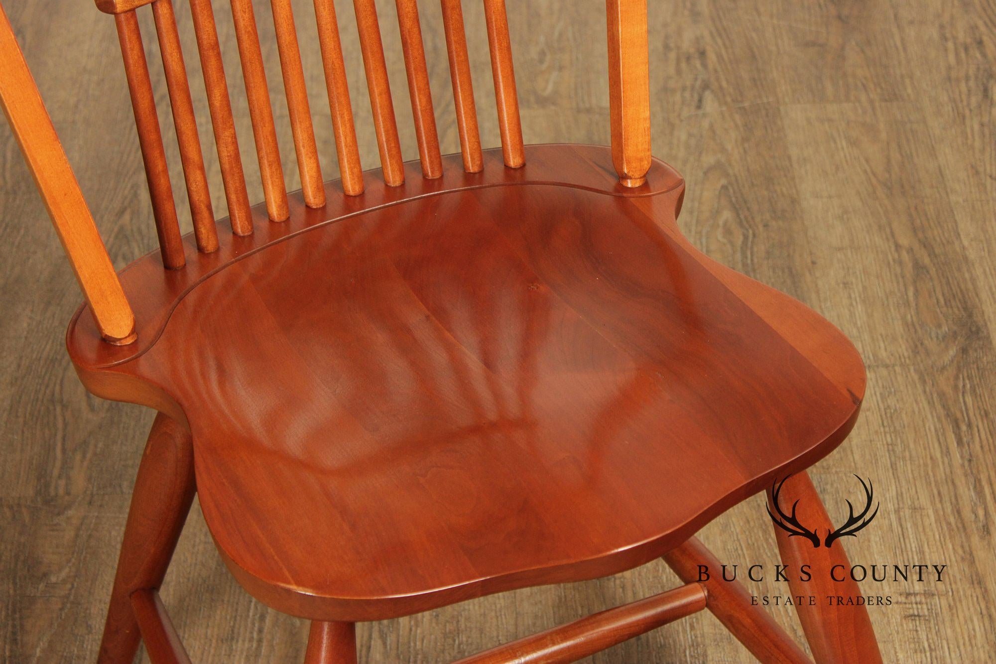 Pennsylvania House Set Of Eight Windsor Style Cherry Dining Chairs