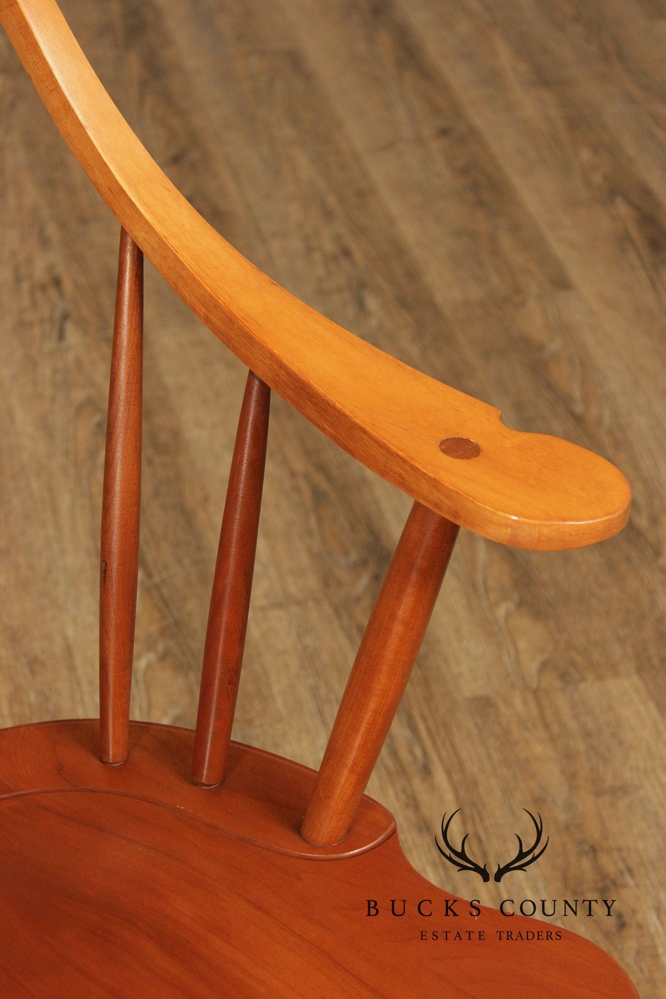 Pennsylvania House Set Of Eight Windsor Style Cherry Dining Chairs