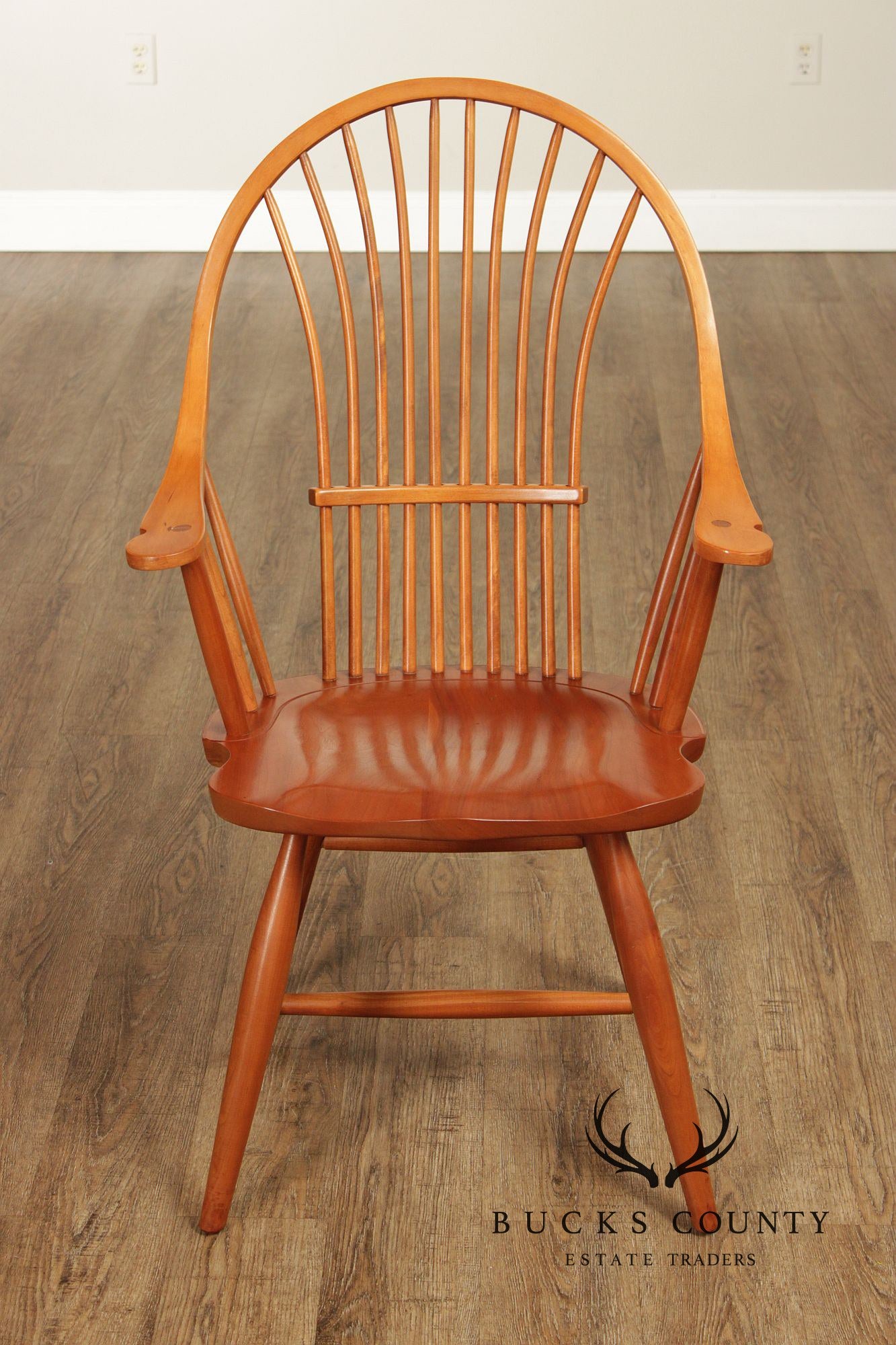 Pennsylvania House Set Of Eight Windsor Style Cherry Dining Chairs