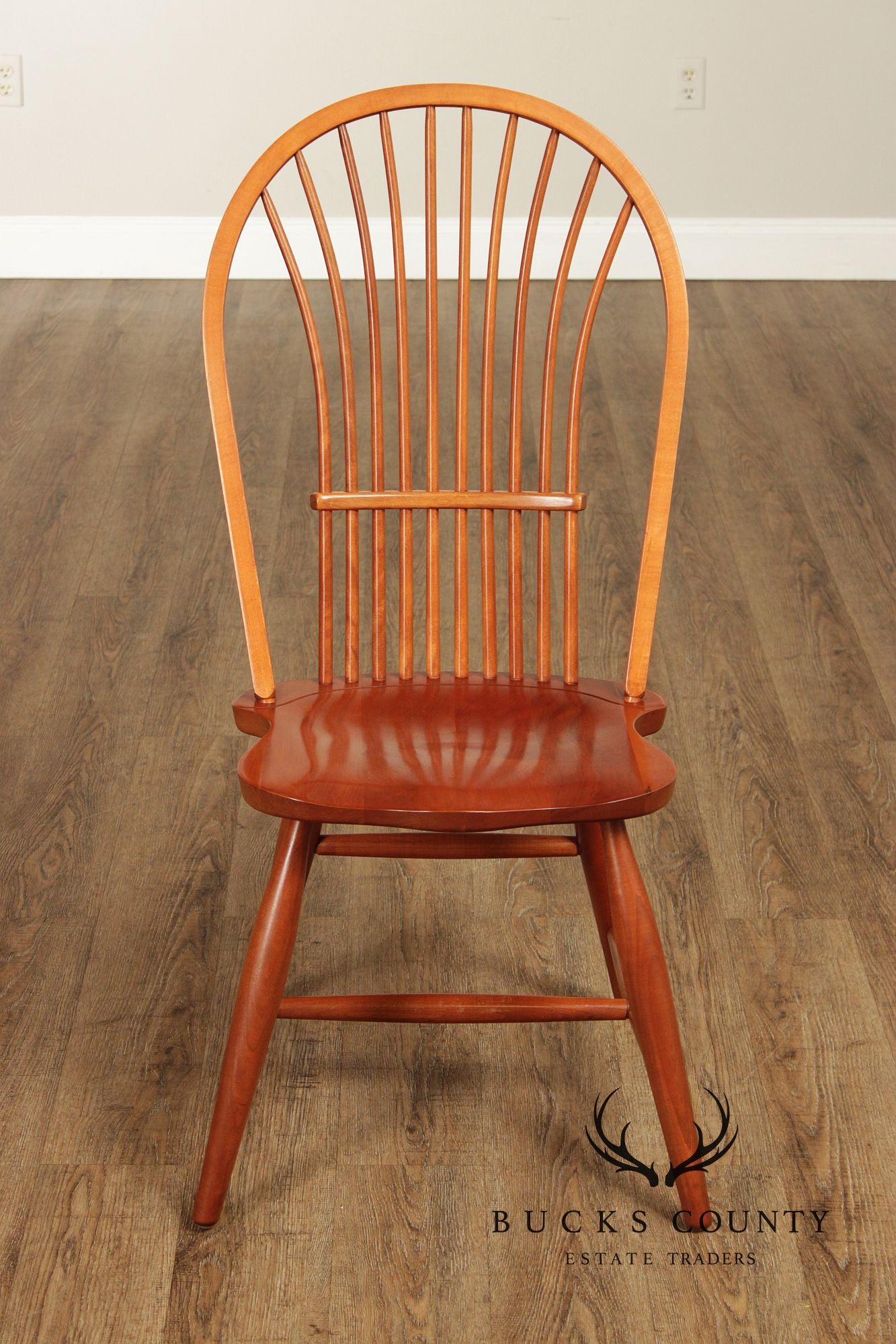 Pennsylvania House Set Of Eight Windsor Style Cherry Dining Chairs