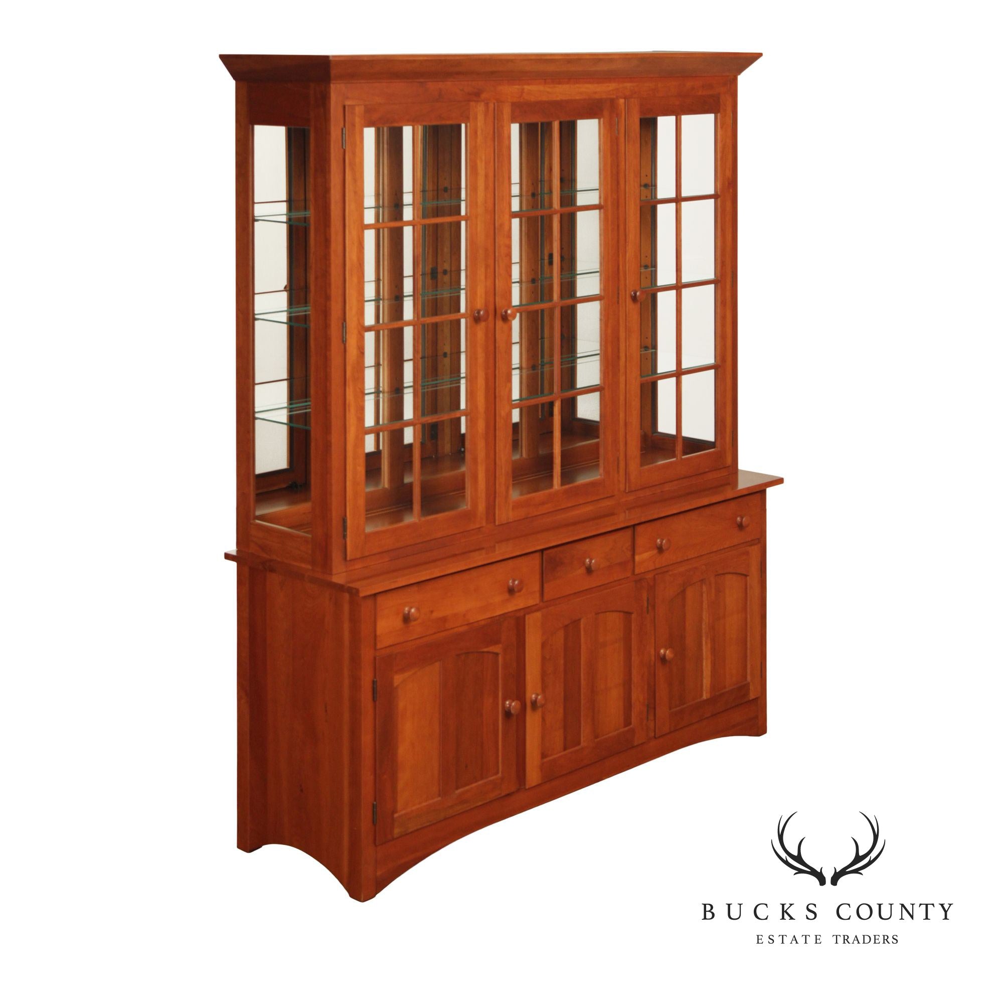 Pennsylvania House Arts & Crafts Style Cherry China Cabinet