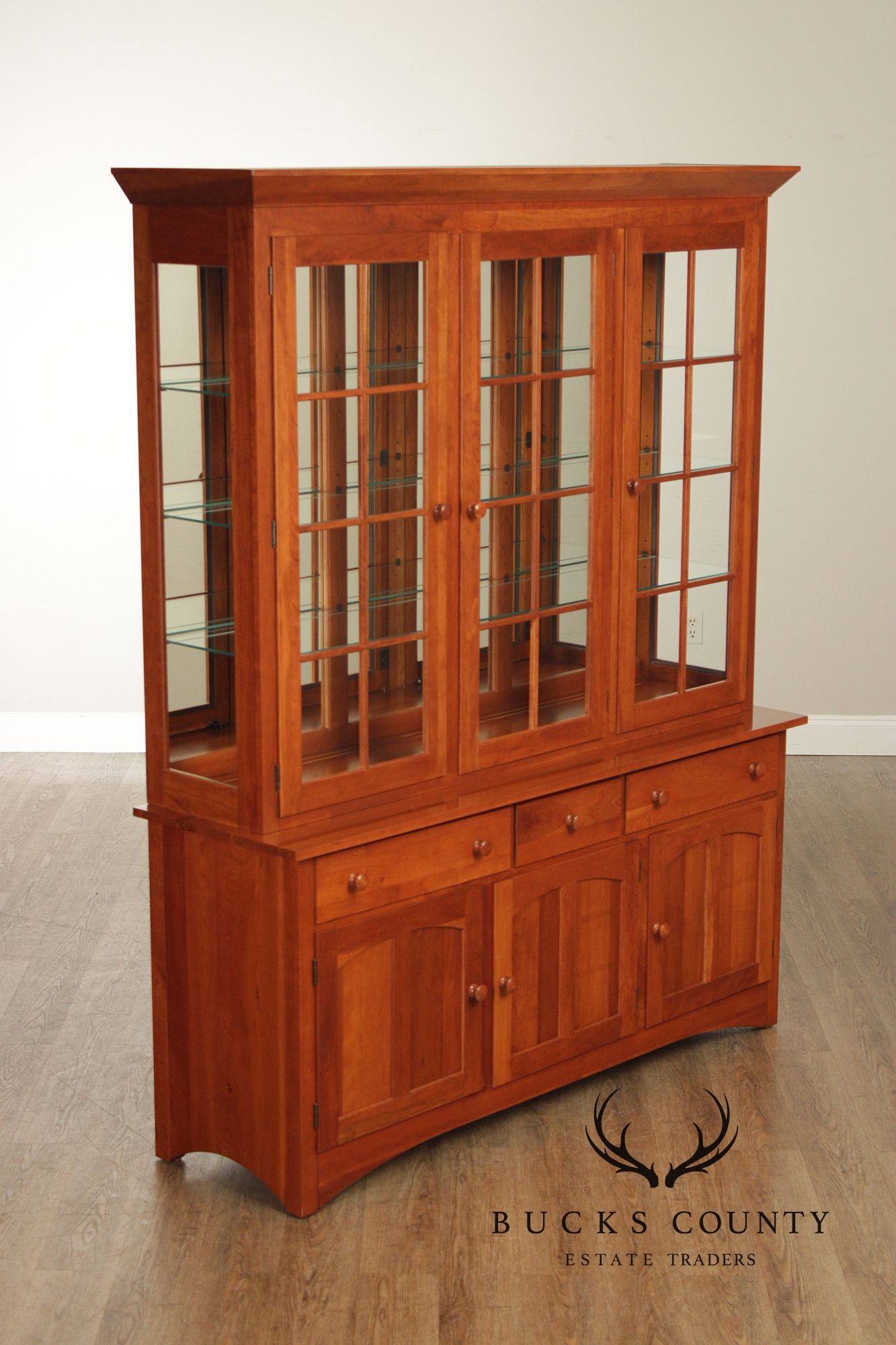 Pennsylvania House Arts & Crafts Style Cherry China Cabinet