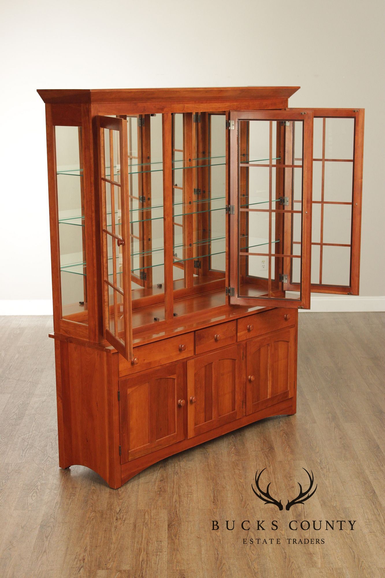 Pennsylvania House Arts & Crafts Style Cherry China Cabinet