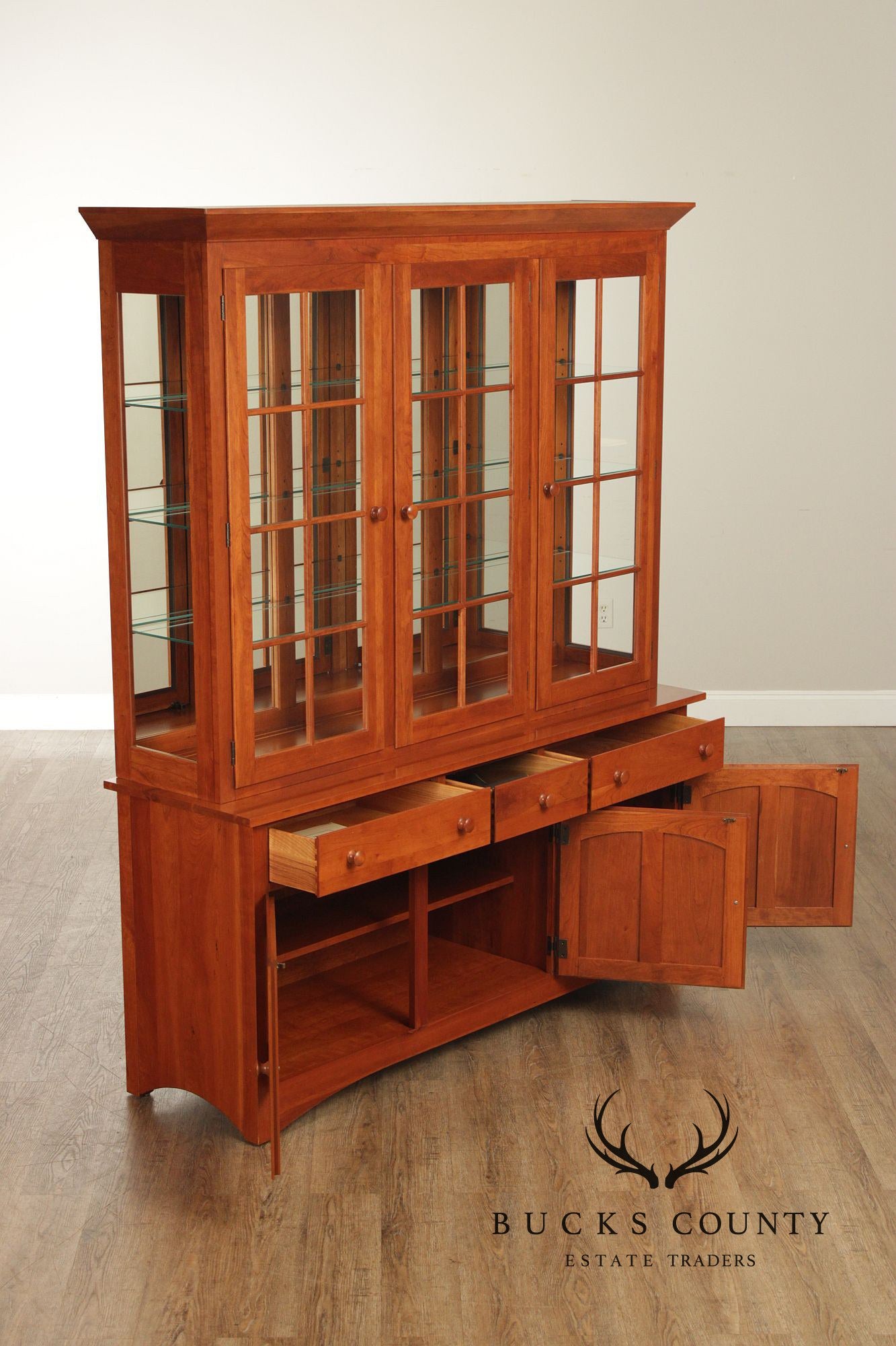 Pennsylvania House Arts & Crafts Style Cherry China Cabinet