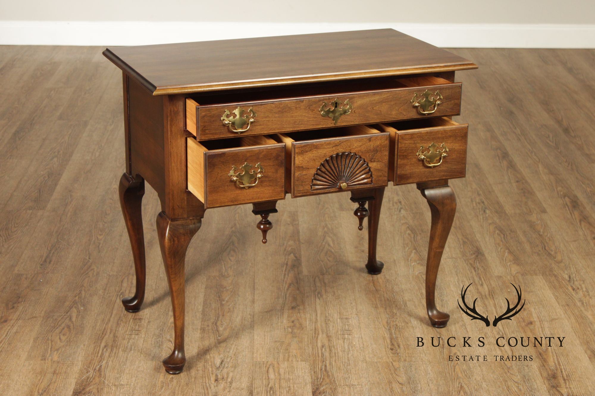 Statton Private Collection Queen Anne Style Cherry Lowboy