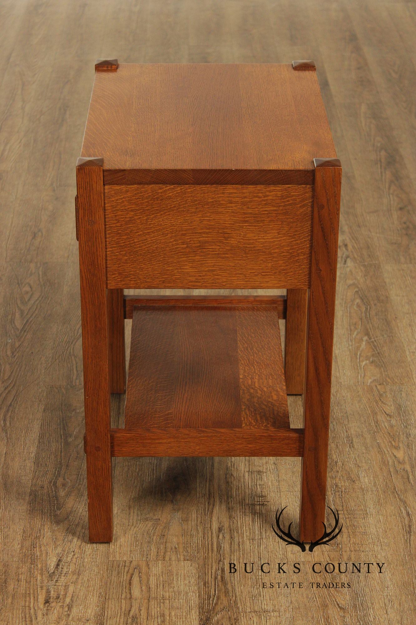 Stickley Mission Collection Pair Of Oak One Drawer Nightstands