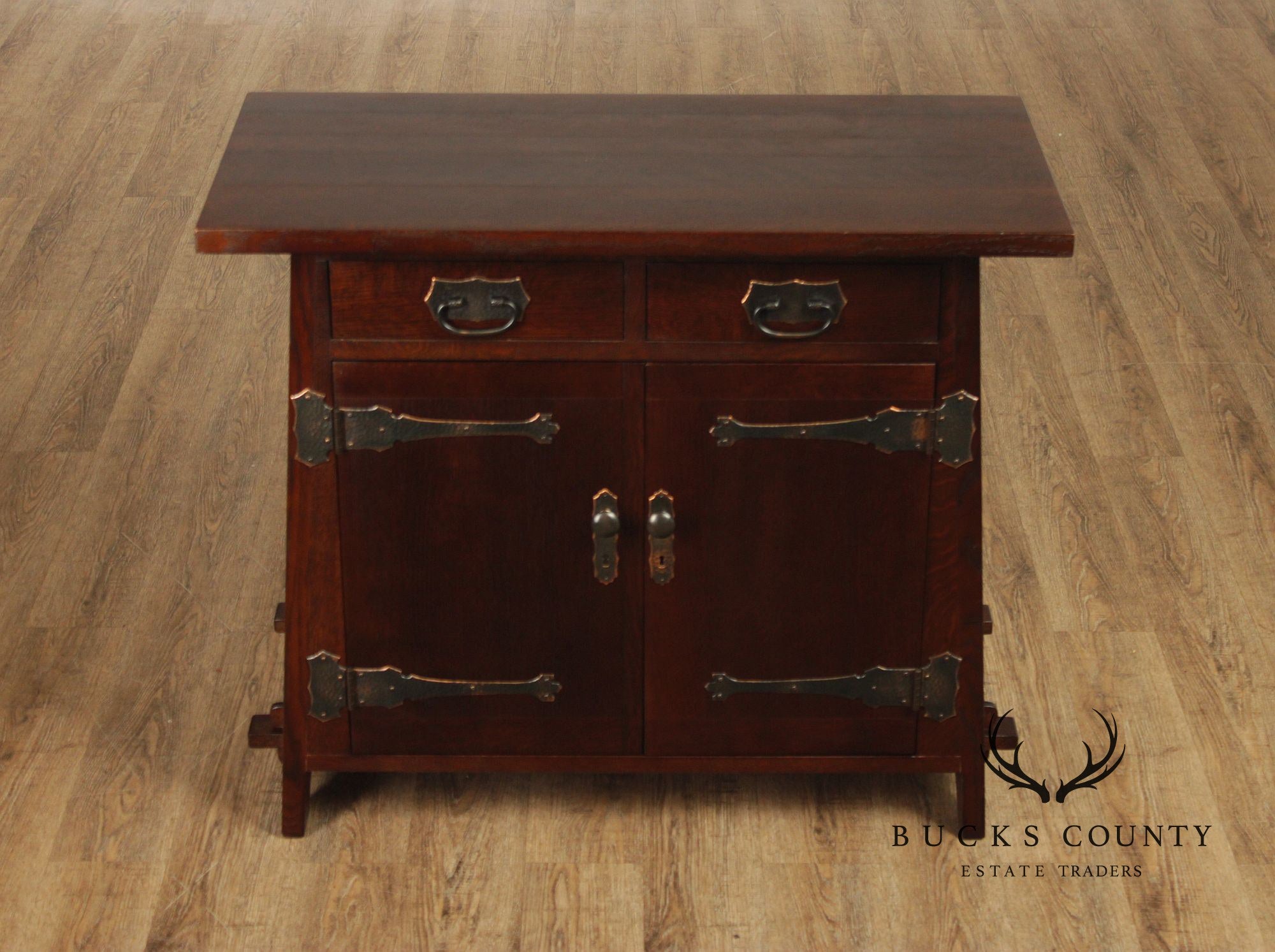 Stickley Roycroft Reissue Mission Oak Cellarette Cabinet
