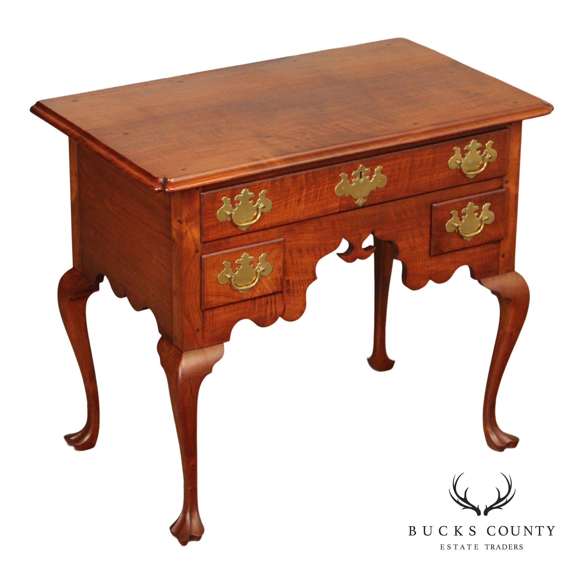 Robert Whitley Custom Queen Anne Style Walnut Lowboy