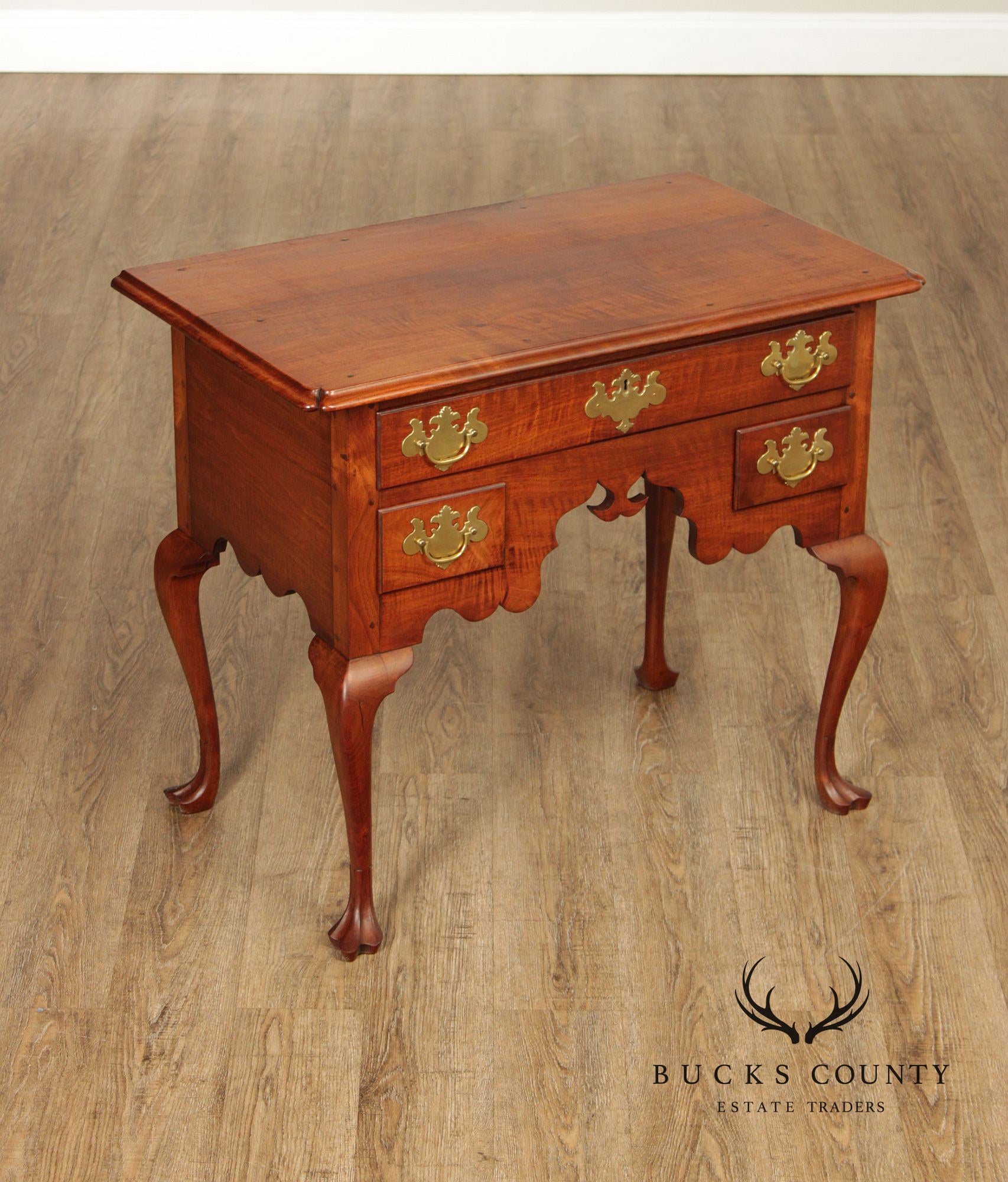 Robert Whitley Custom Queen Anne Style Walnut Lowboy