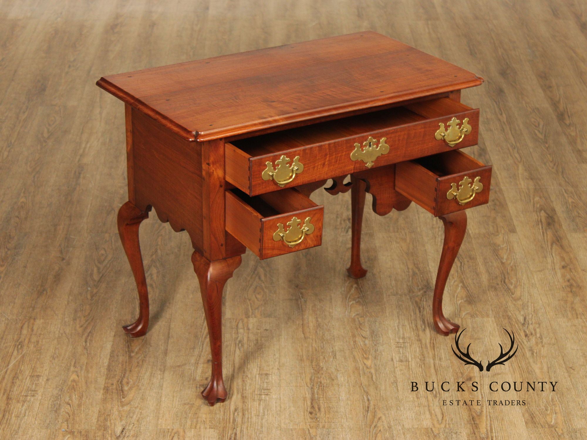 Robert Whitley Custom Queen Anne Style Walnut Lowboy