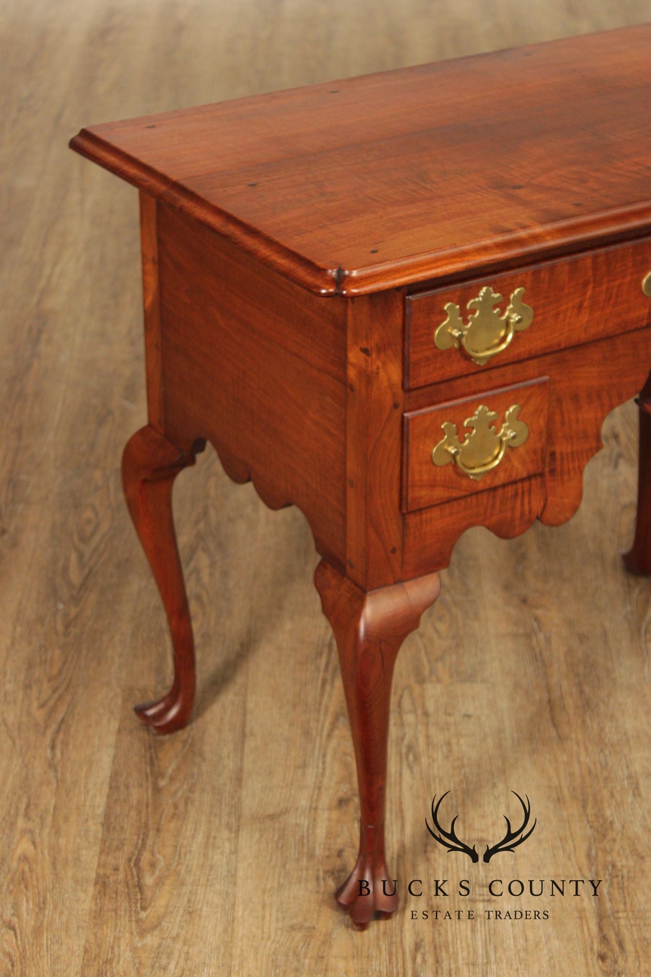 Robert Whitley Custom Queen Anne Style Walnut Lowboy