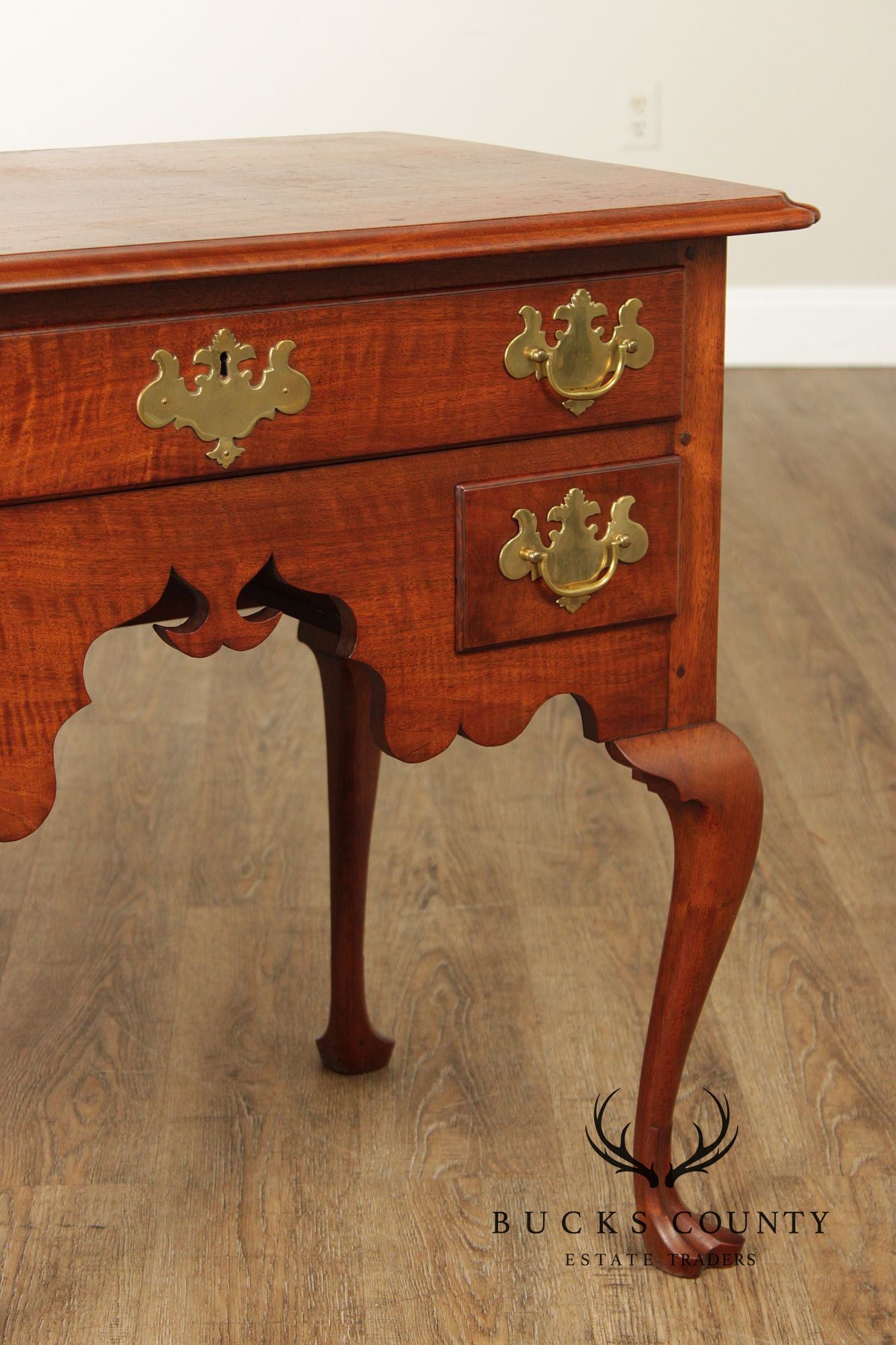 Robert Whitley Custom Queen Anne Style Walnut Lowboy