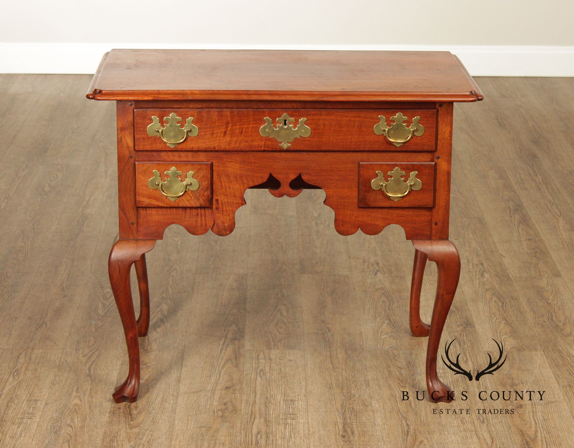 Robert Whitley Custom Queen Anne Style Walnut Lowboy