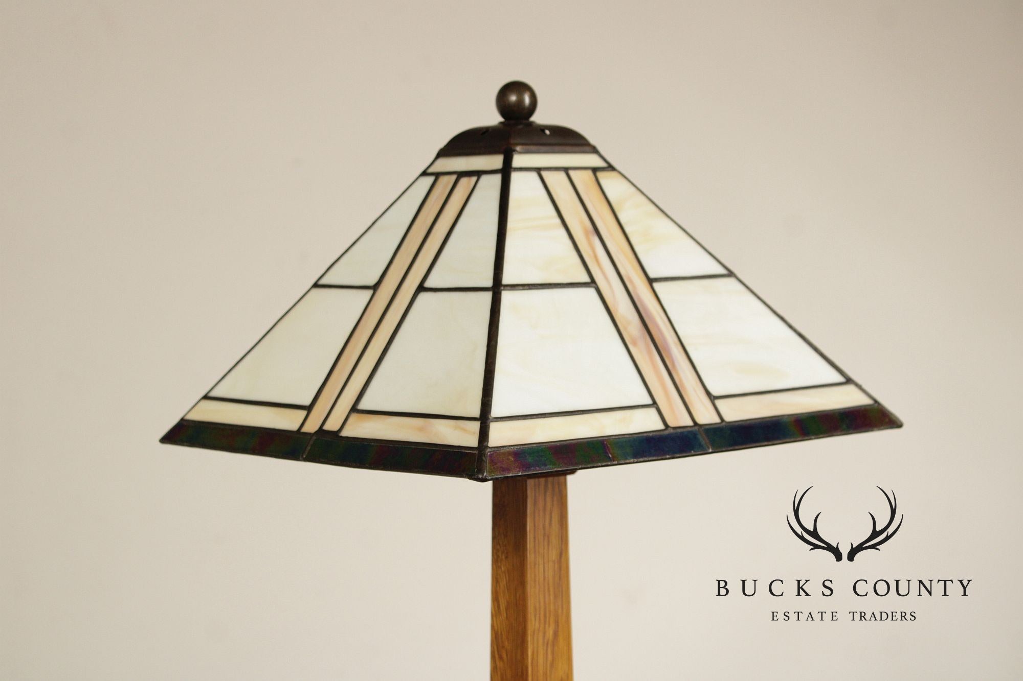 Stickley Mission Collection Oak Square Base Table Lamp