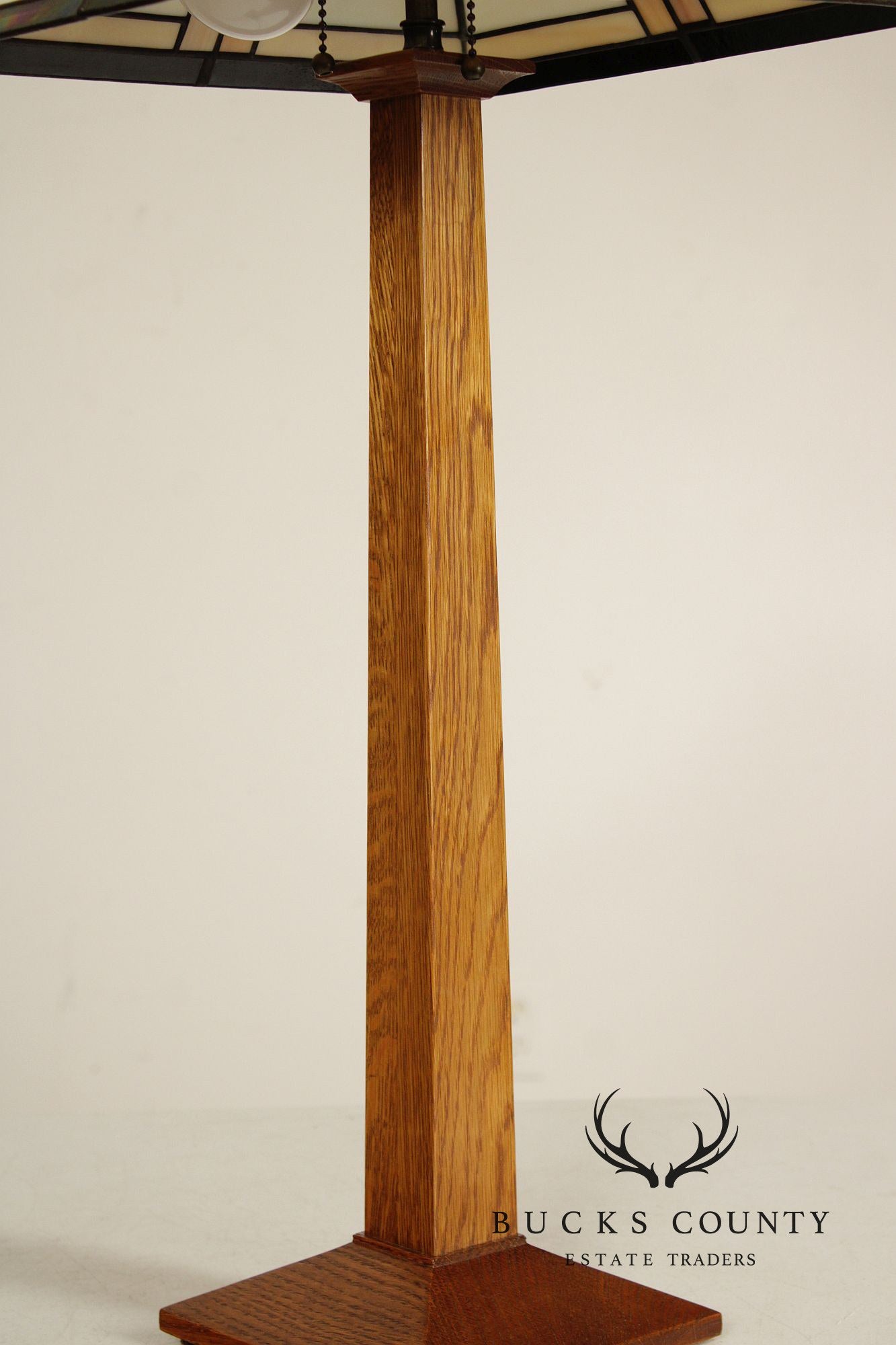 Stickley Mission Collection Oak Square Base Table Lamp