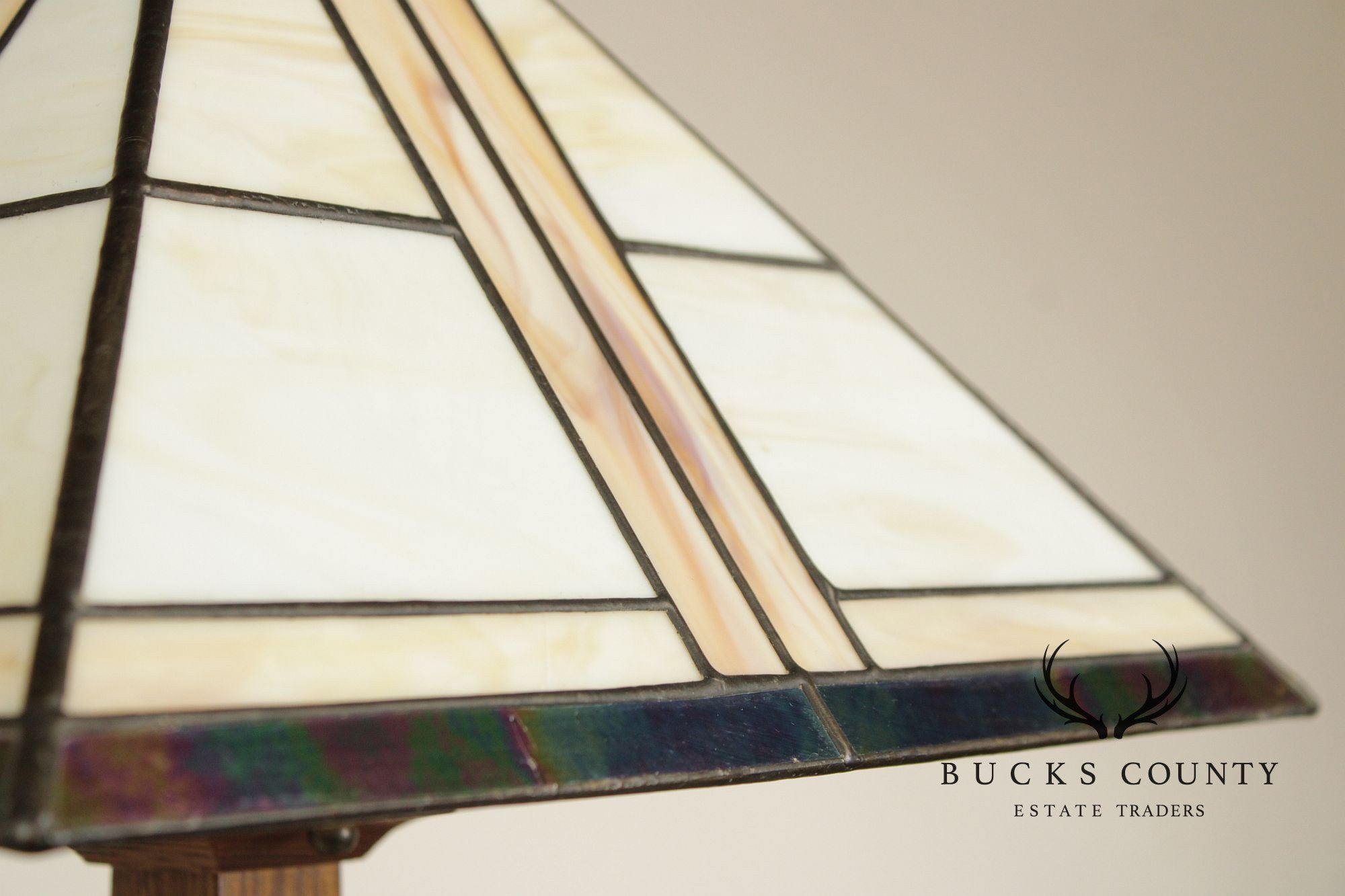 Stickley Mission Collection Oak Square Base Table Lamp