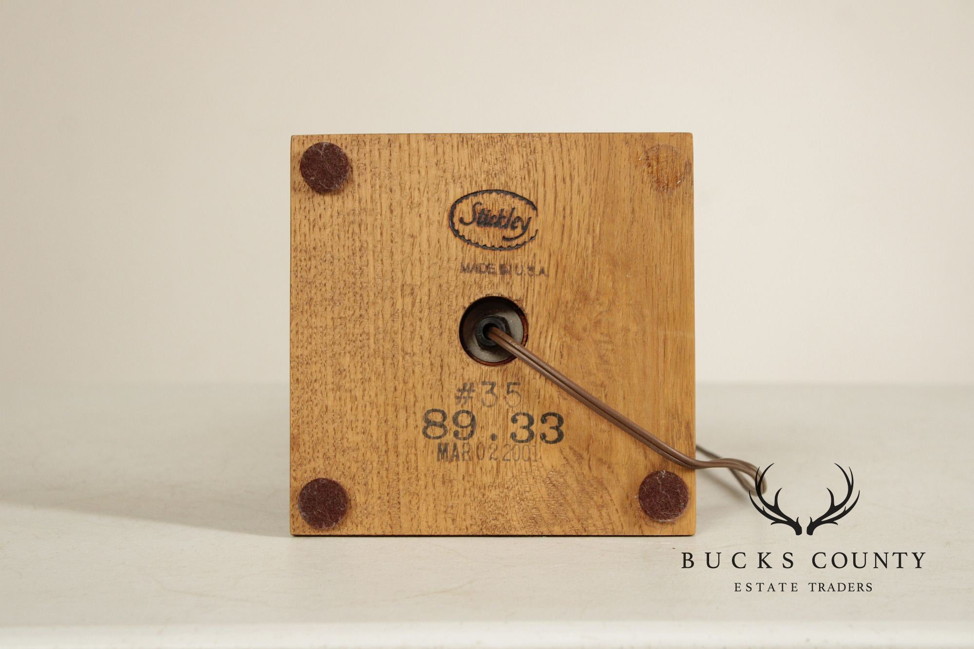 Stickley Mission Collection Oak Square Base Table Lamp