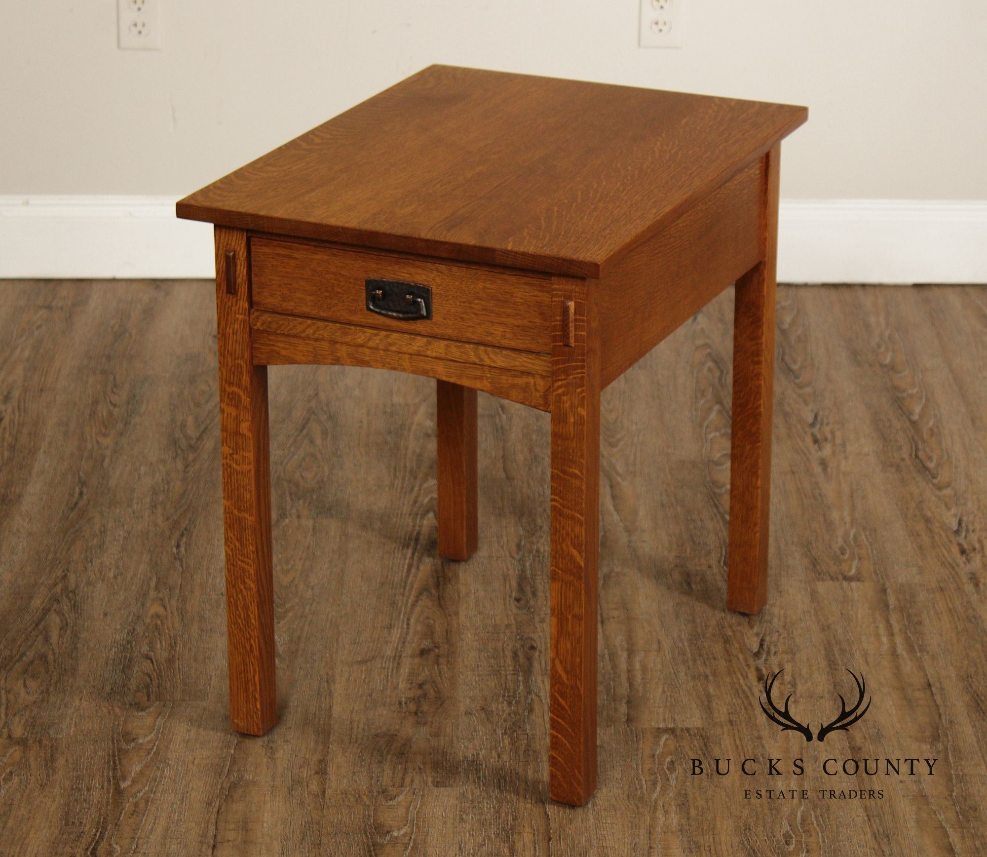 Stickley Mission Collection Oak Single Drawer End Table