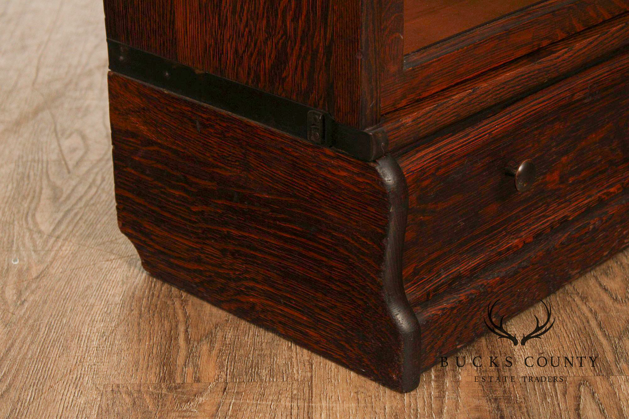 Globe Wernicke Antique Oak Three-Stack Barrister Bookcase