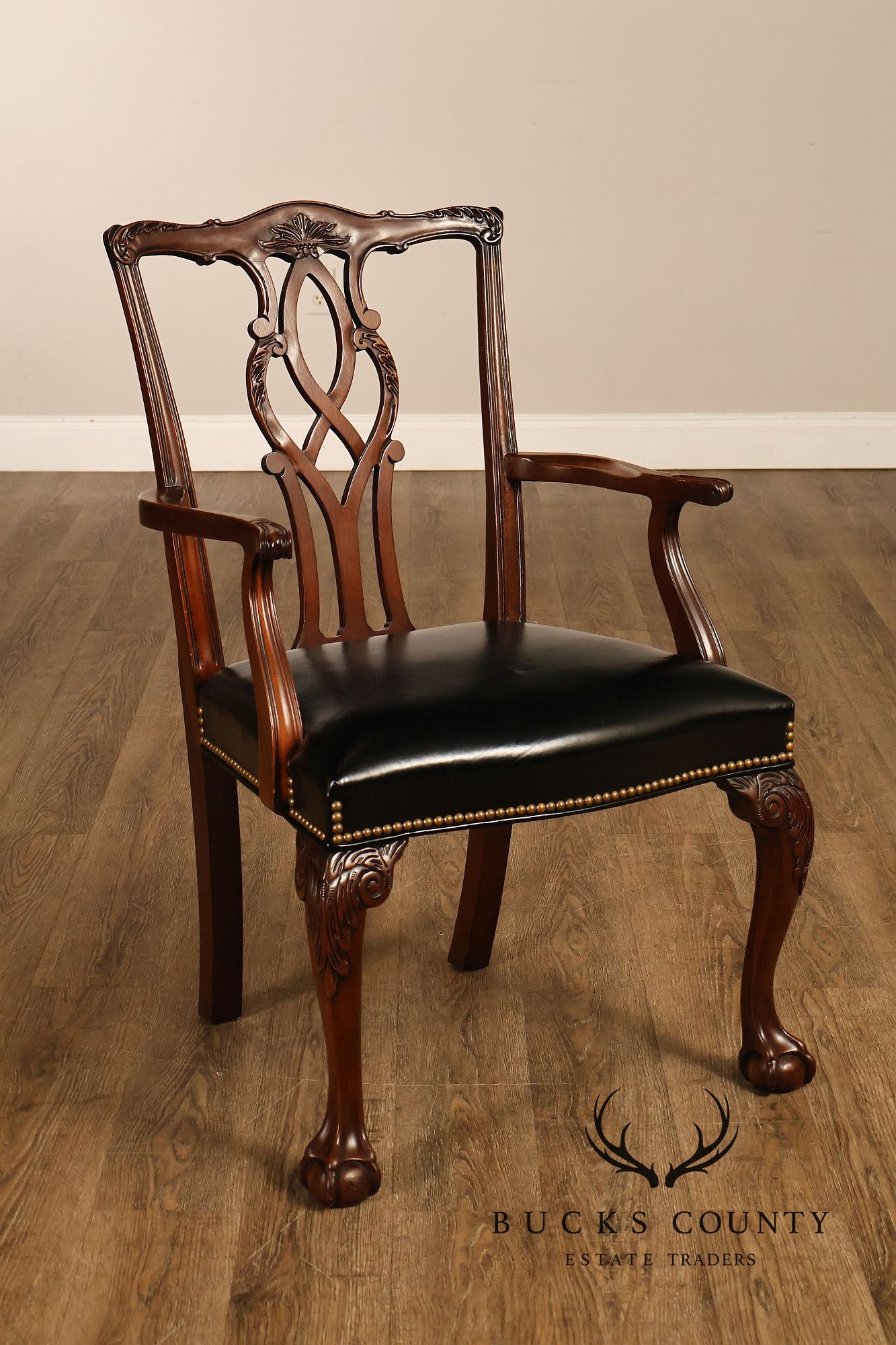 Kindel Chippendale Style Set of Six Mahogany Dining Chairs