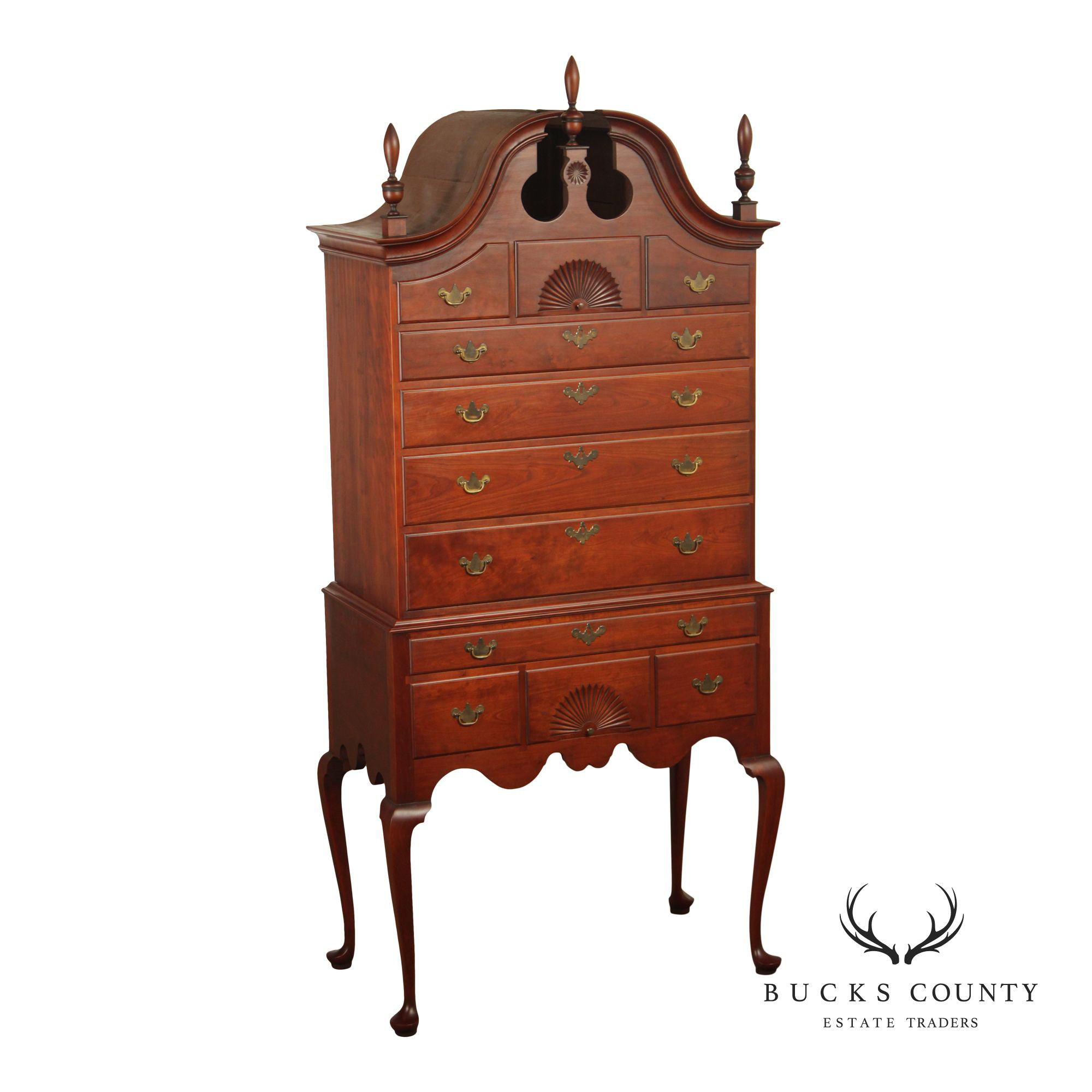 Eldred Wheeler Queen Anne Style Cherry Highboy