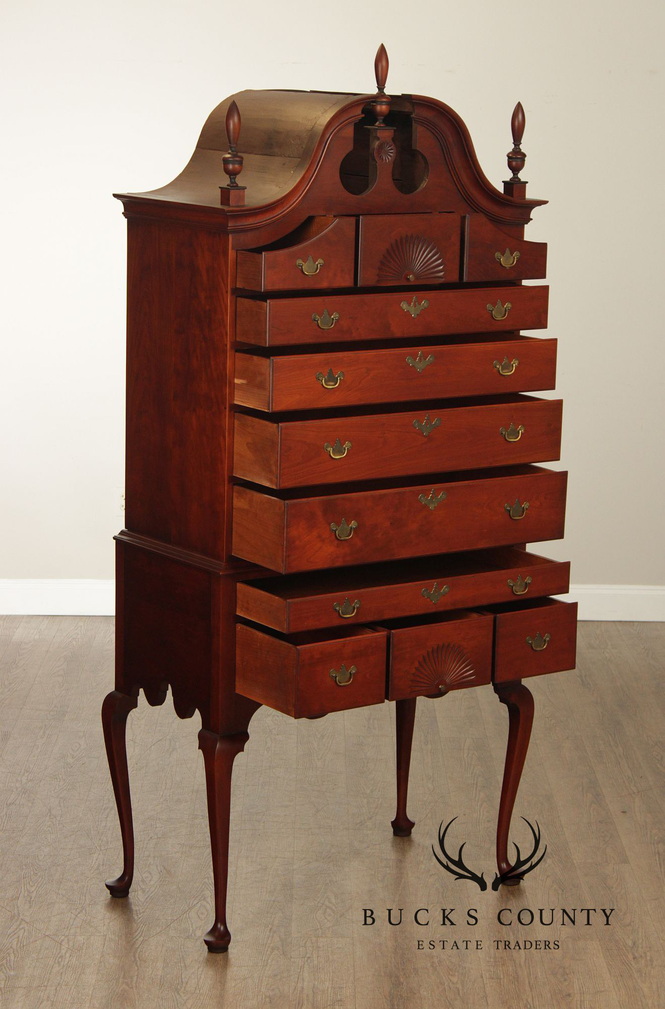 Eldred Wheeler Queen Anne Style Cherry Highboy