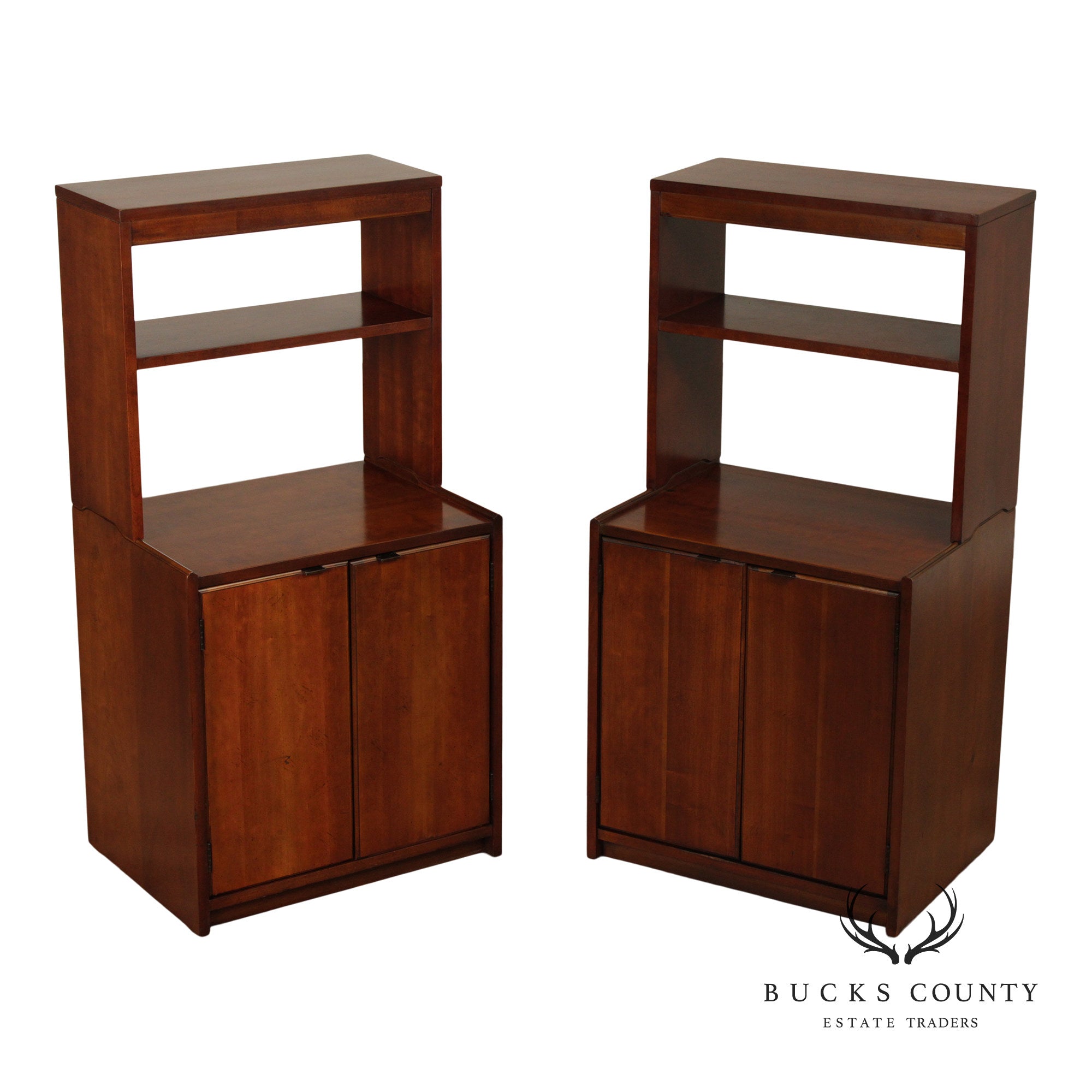 Mid Century Modern Pair of Stacking Bookcases