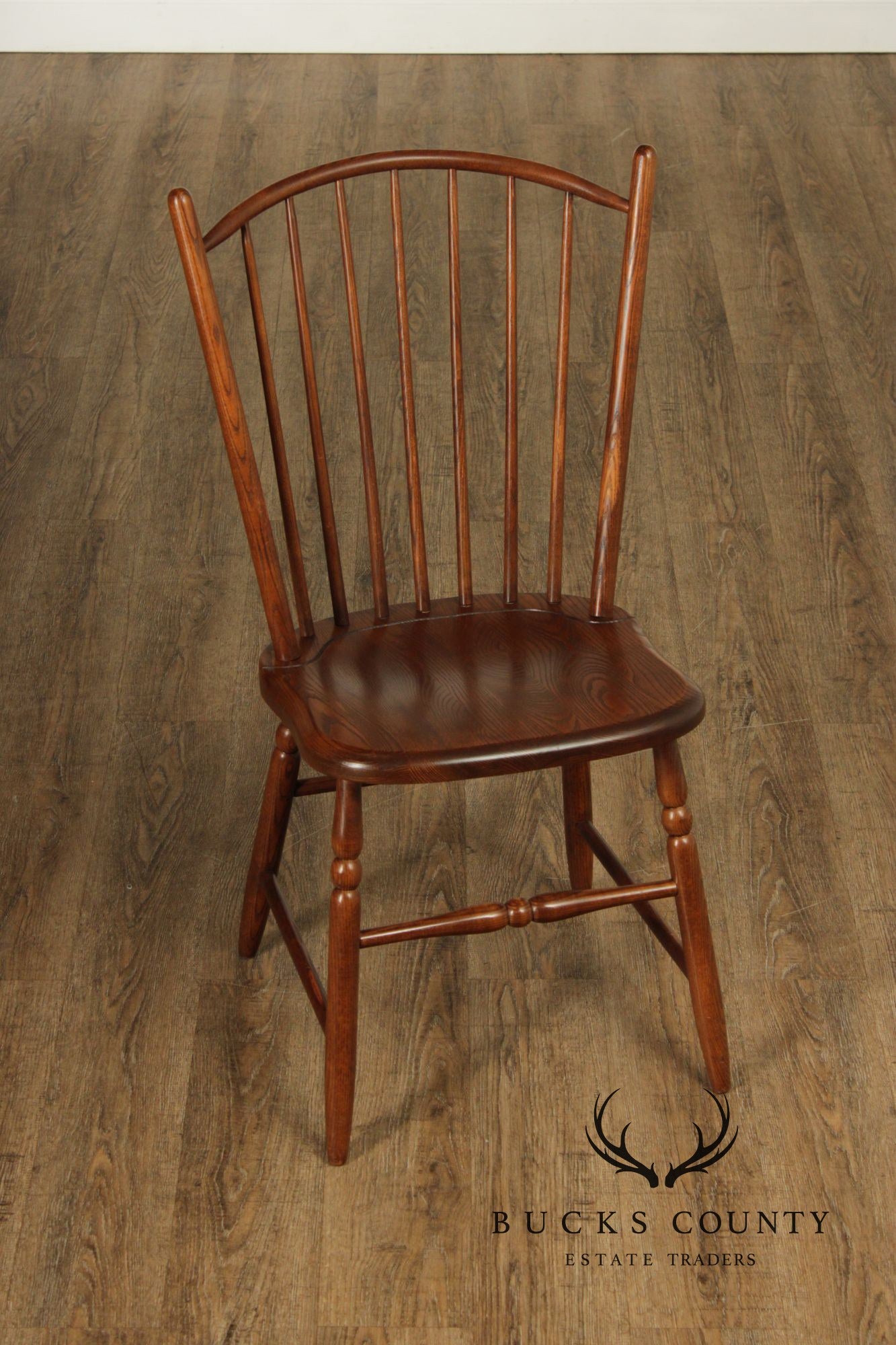 S. Bent Bros. Pair of Oak Windsor Side Chairs
