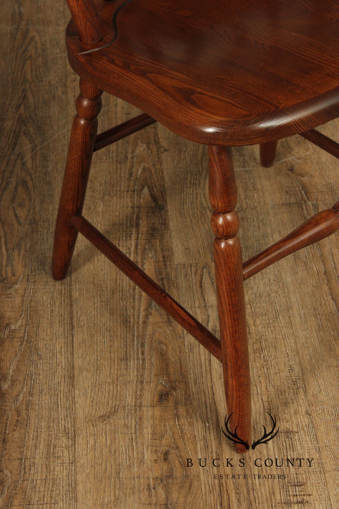 S. Bent Bros. Pair of Oak Windsor Side Chairs